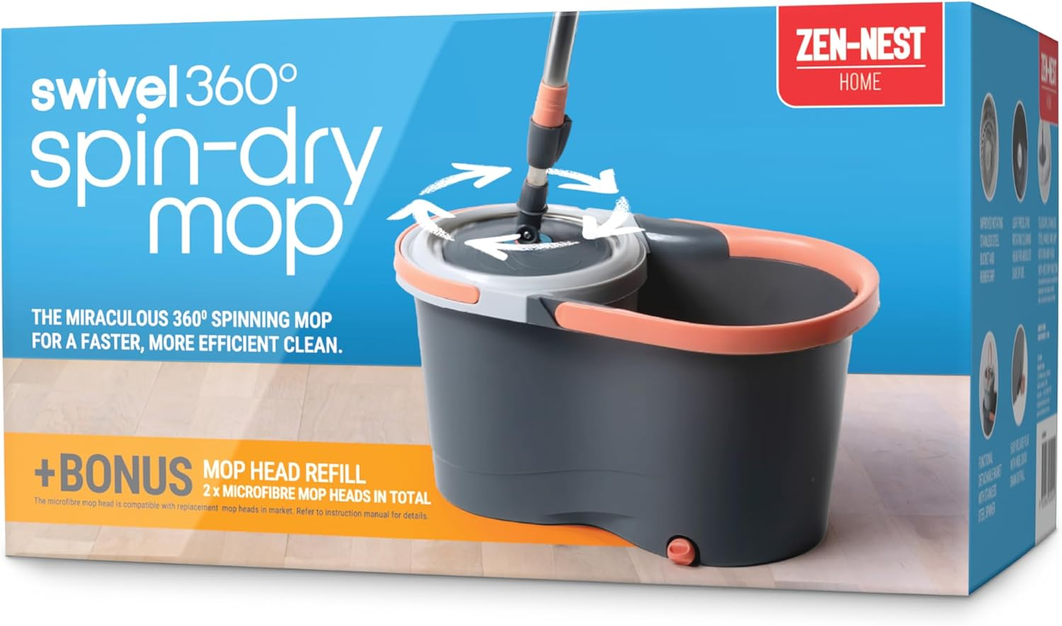 Zen Nest Premium Spin Mop & Head