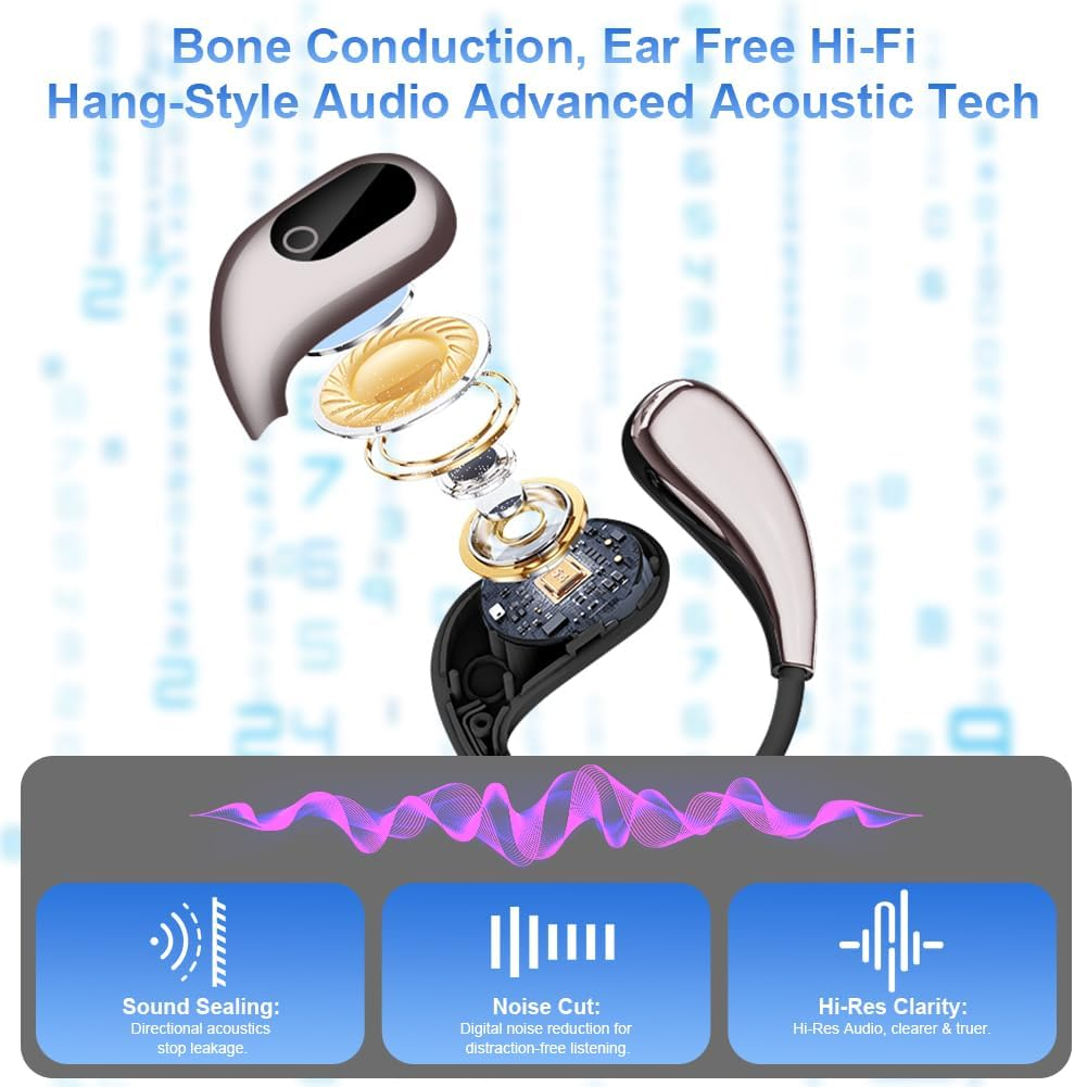 AOOSU XG99 AI Translation Earbuds, Real Time, Open Ear, Bluetooth 5.4, 144 Languages, 25 Hours Playtime, Perfect for Travel & Business image number 4