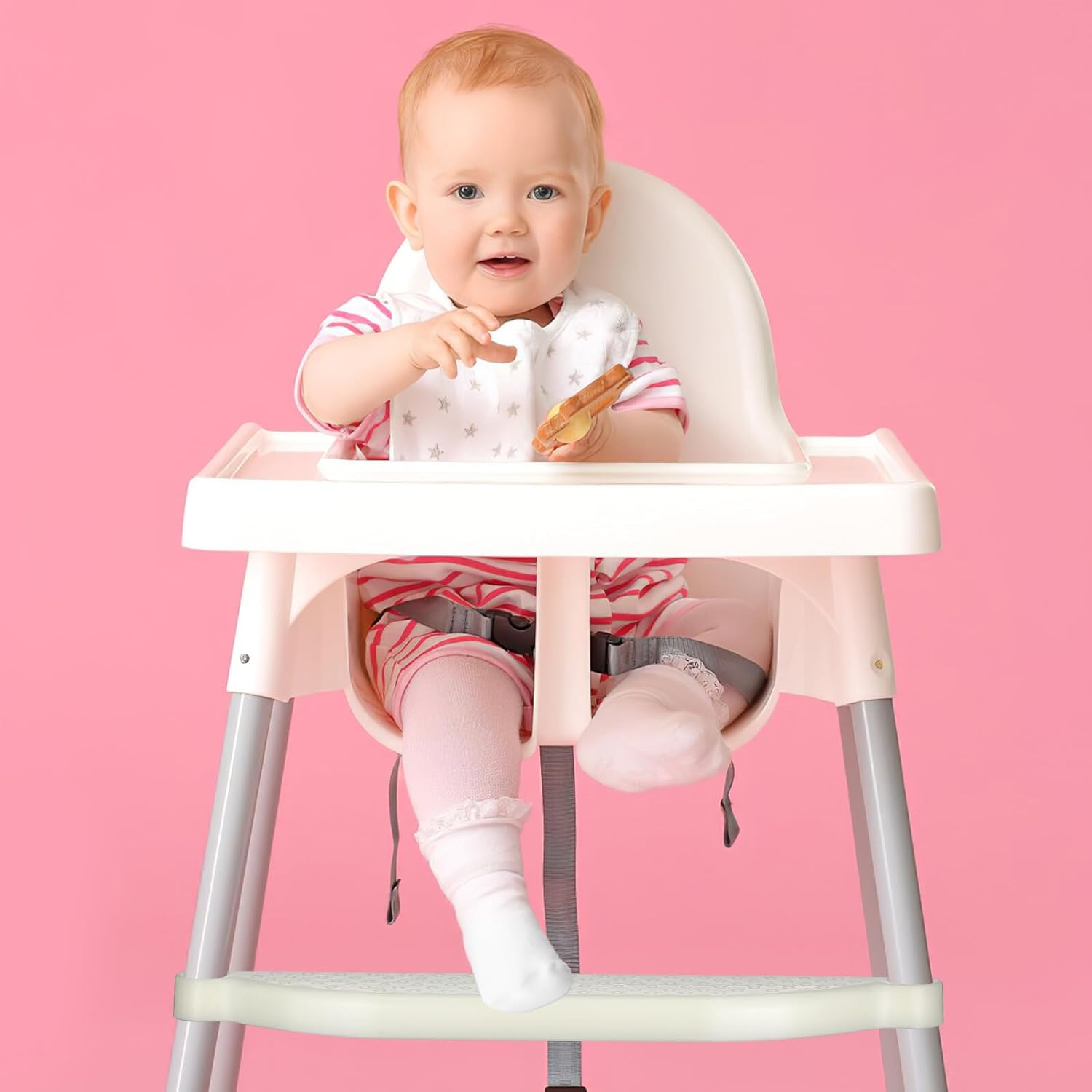 Milisten Plastic Highchair Footrest Replacement for High Chair Ergonomic Wide Platform for Growing Feet Fit Footstool for Dining and Living Comfort