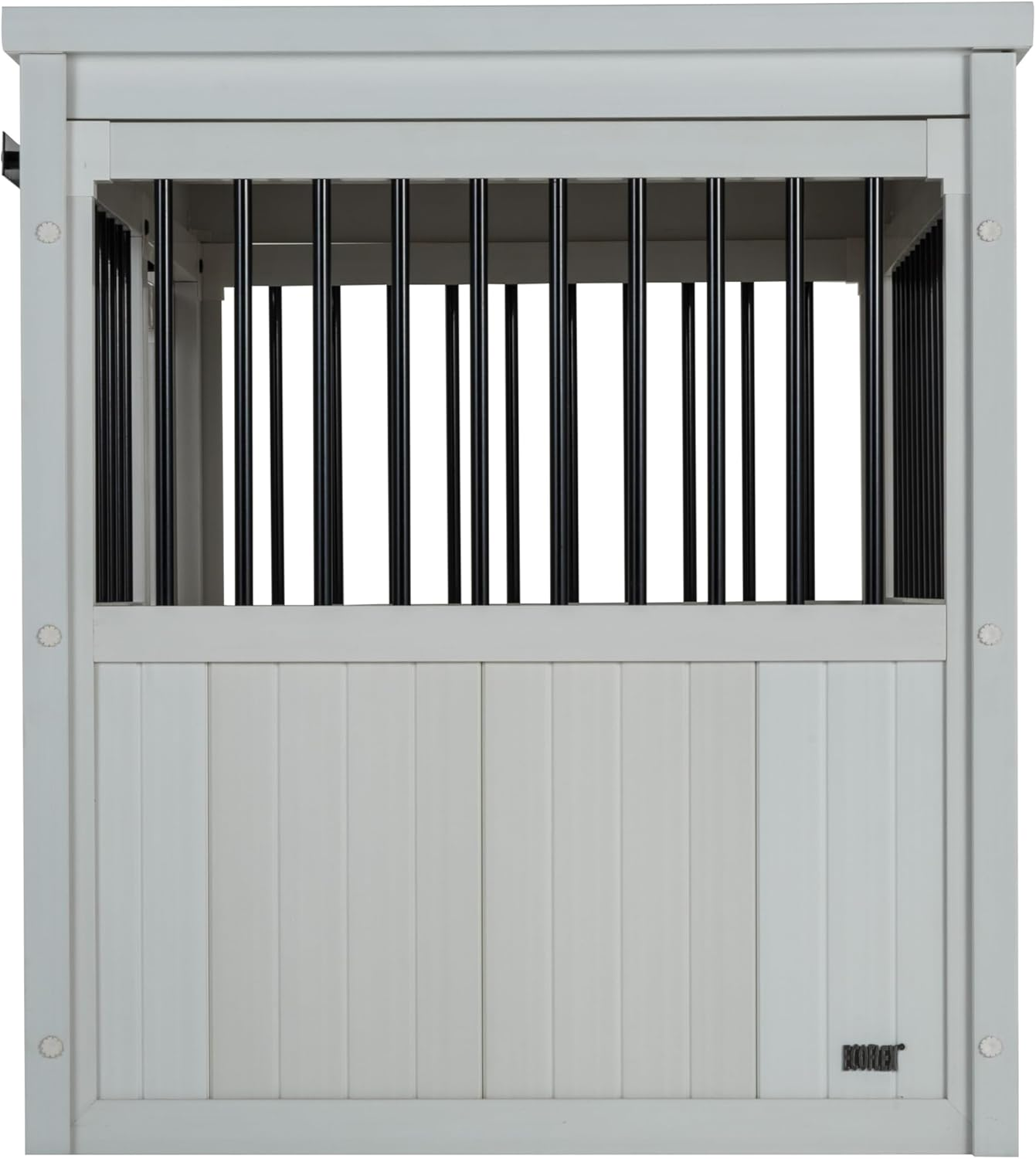 ECOFLEX&reg; Homestead Sliding Barn Door Furniture Style Dog Crate -Antique White image number 5