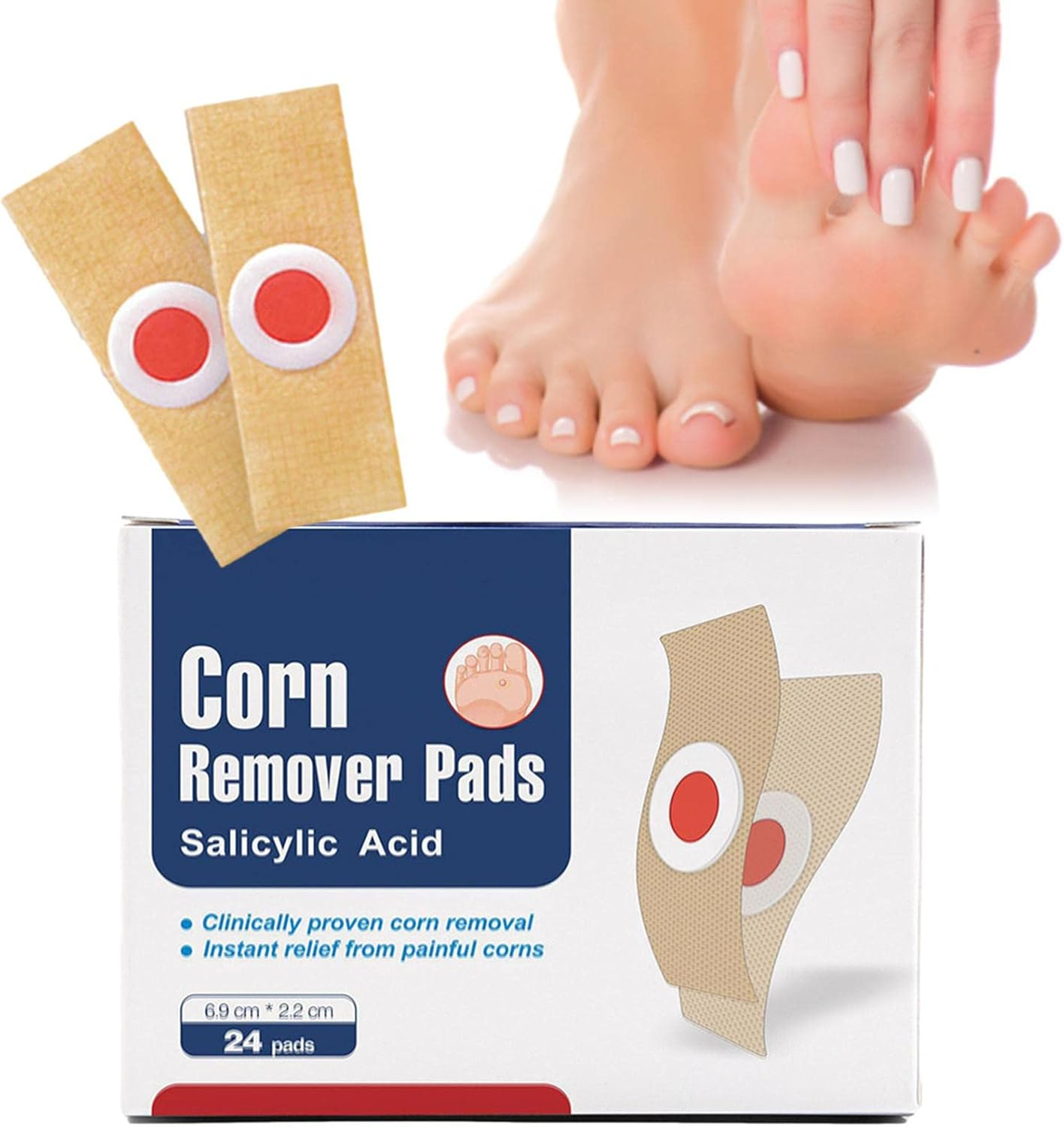 Callus Pads | Corn Removers for Toe | Adhesive Corn Protectors, Relief from Calluses, Corns, Blisters, Heel Frictions Wynott image number 3