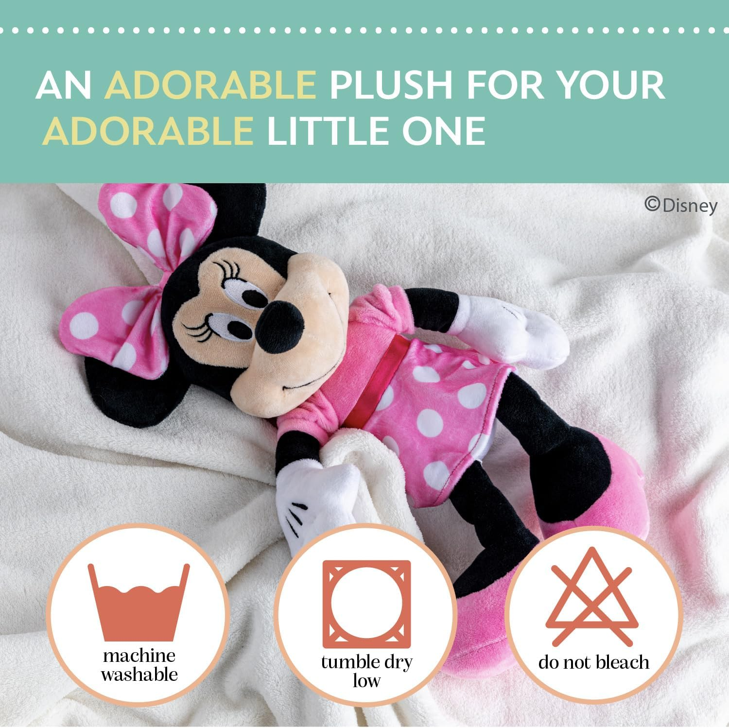 KIDS PREFERRED 2018 Disney Minnie Mouse Pink Dress 15.5" Plush with Hangtag image number 5