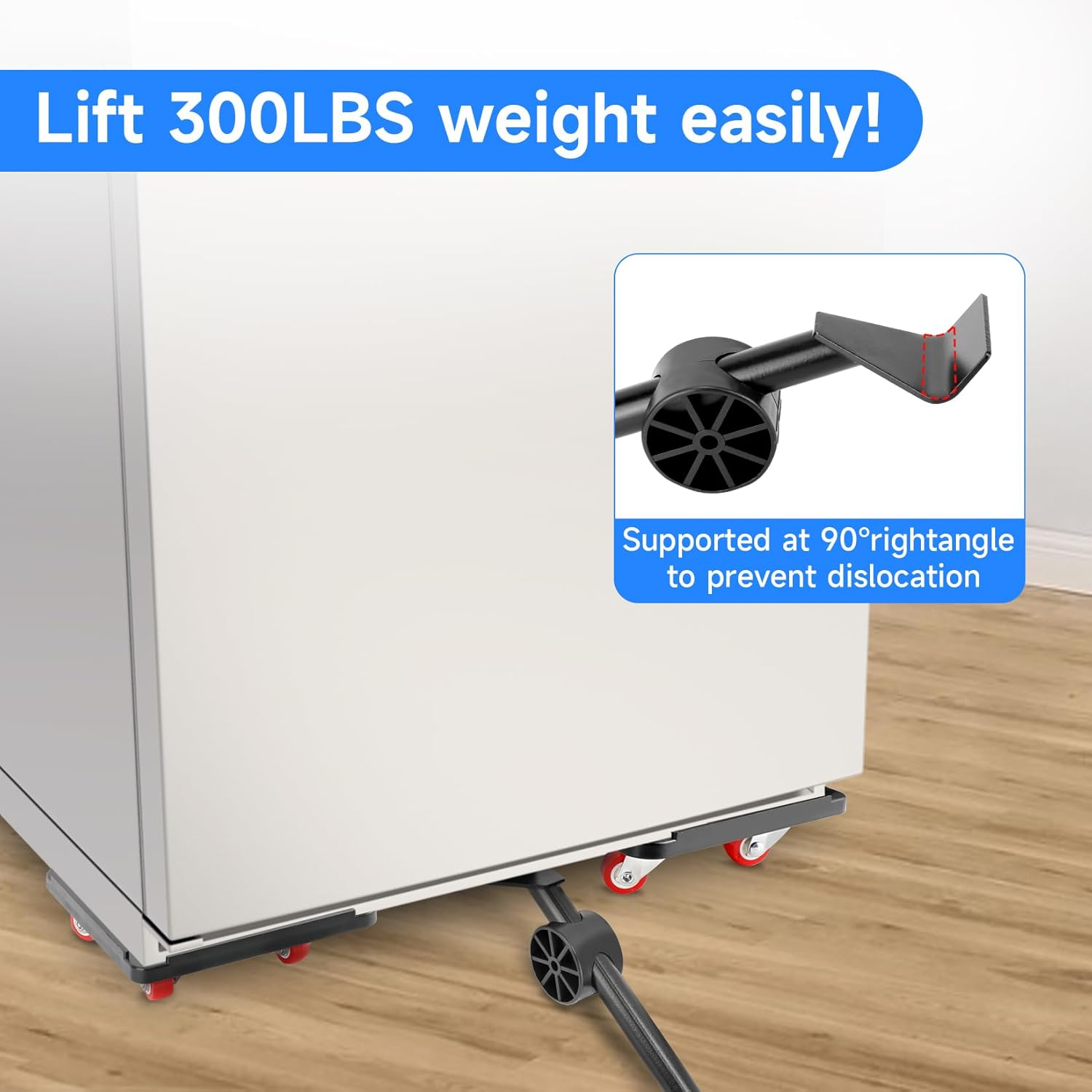 Furniture Mover with Wheels, 360&deg; Rotation Wheels Furniture Dolly for Moving Heavy Furniture Refrigerator Sofa Cabinet Bed, Load Capacity 300LBS image number 2