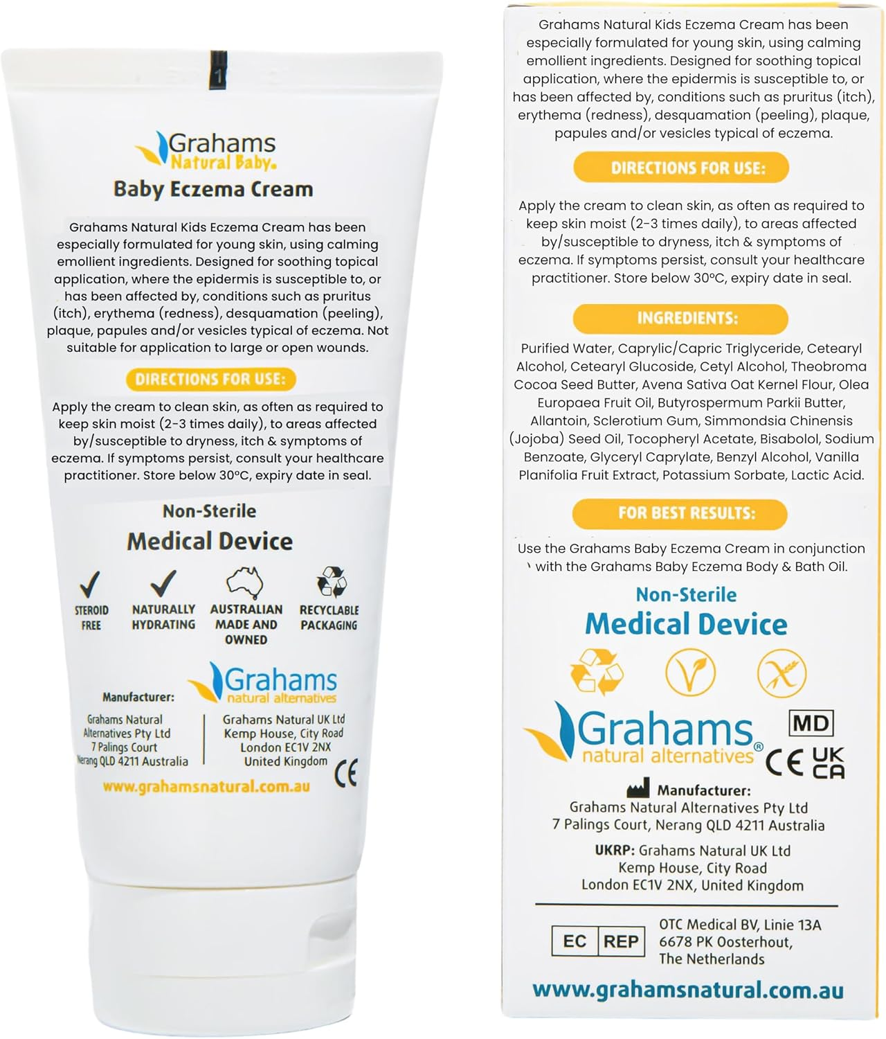 Grahams Natural Eczema Cream for Babies and Children 150 G, 150 Grams image number 4