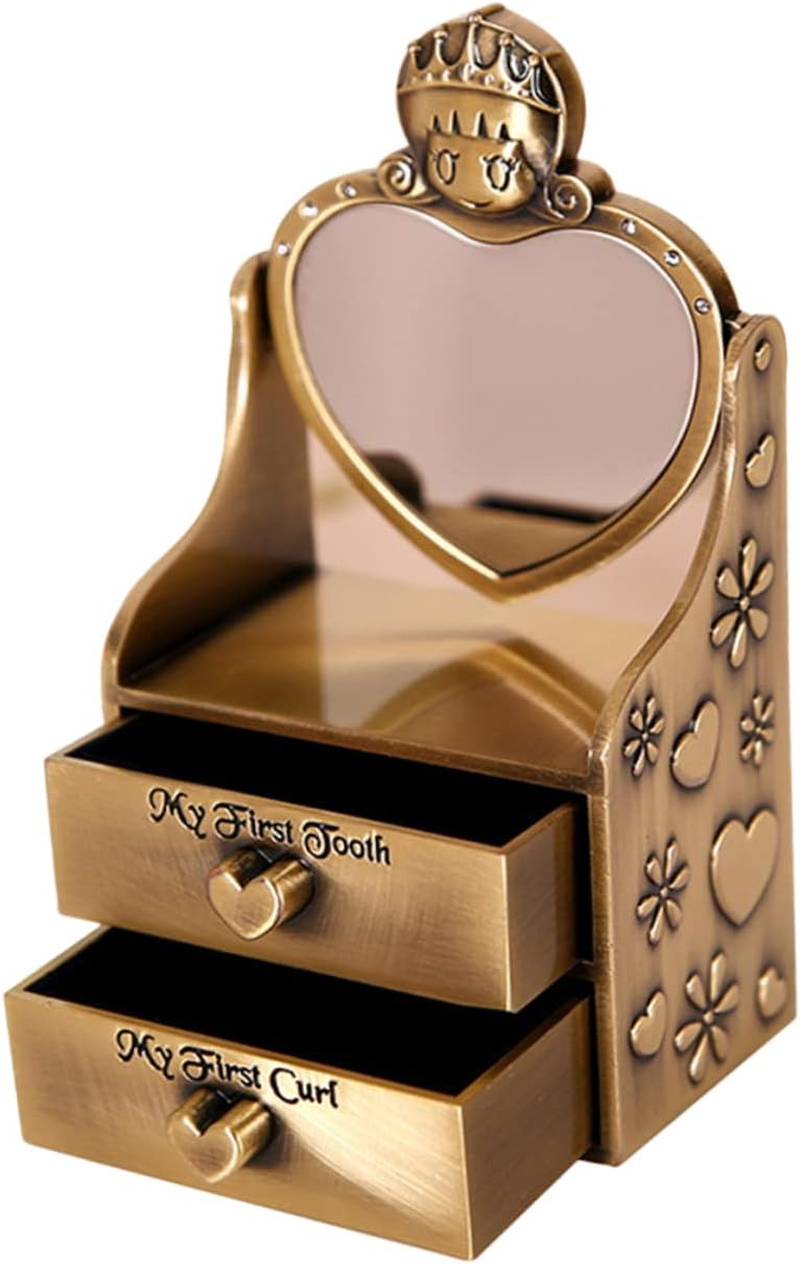 UPKOCH Metal Vintage Tooth Box for First Tooth and Fetal Hair Keepsake Container image number 6