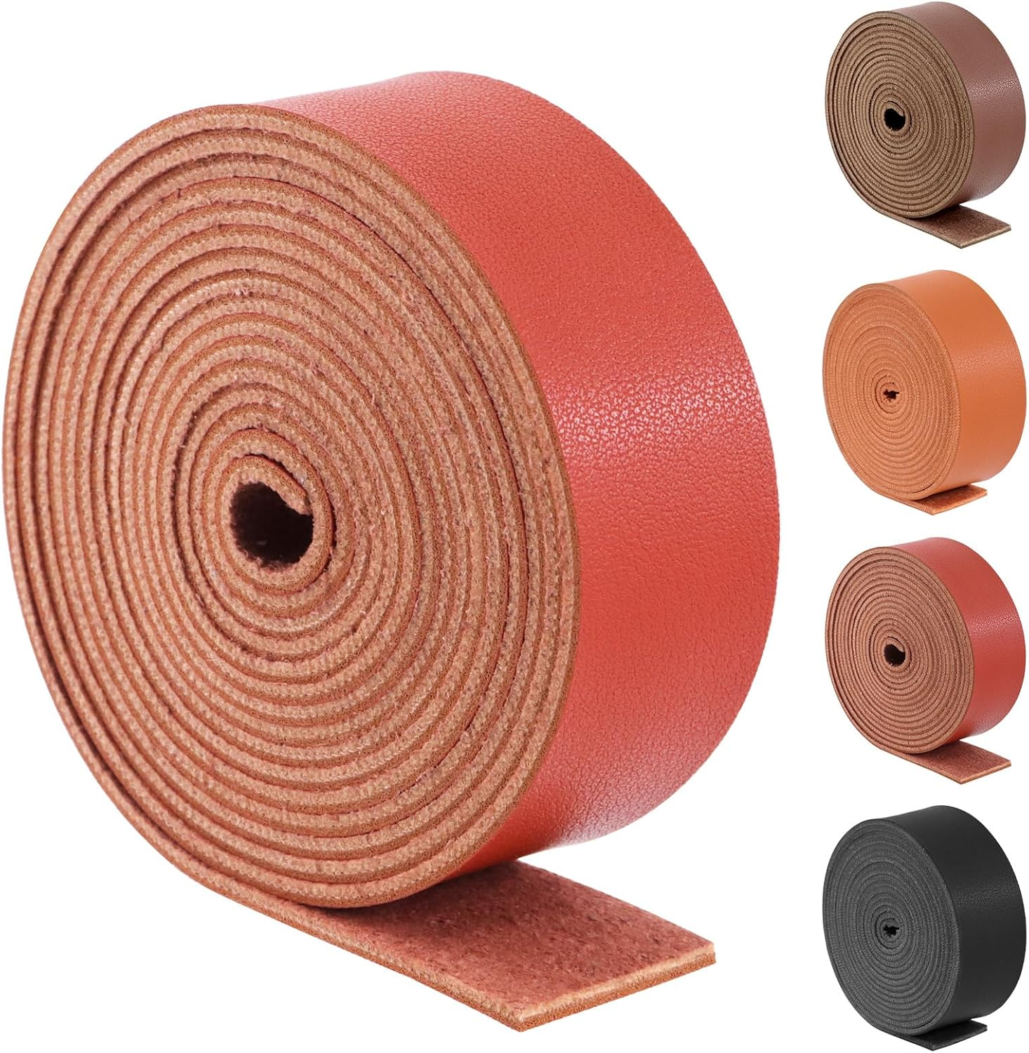 Swpeet Leather Strap for DIY Craft Projects - Caramel Brown image number 5