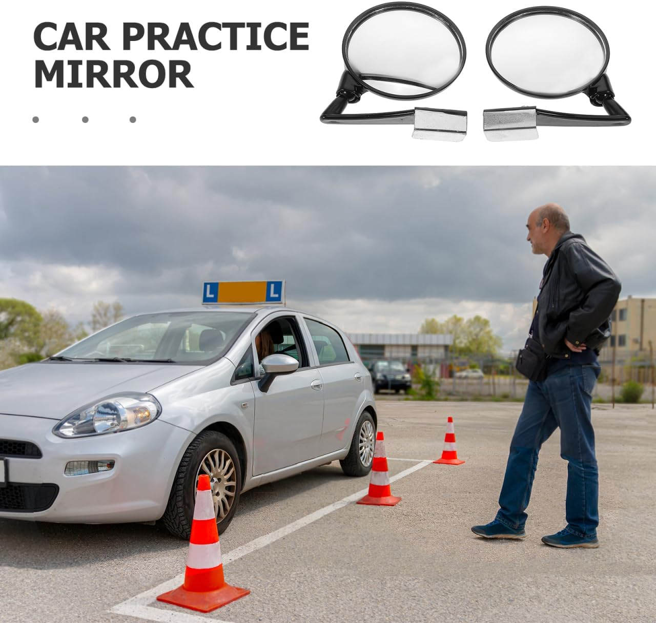 ULTECHNOVO 2Pcs Blind Spot Mirror: Adjustable 360&deg; Rotation Car Auxiliary Convex Mirror for Car Truck SUV, Enhance Driving Visibility - Black image number 5