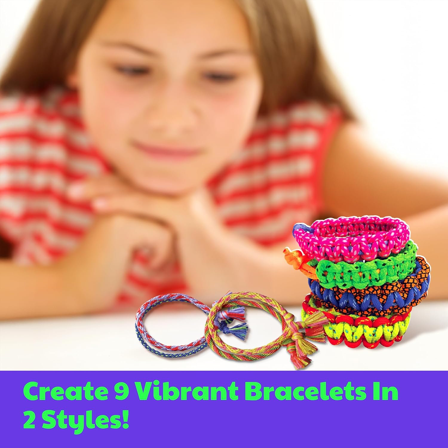 4M Kidzmaker Friendship Bracelets, Create up to 10 Bracelets, Different Designs and Styles, Art and Craft Activity, Stimulates Creativity image number 4
