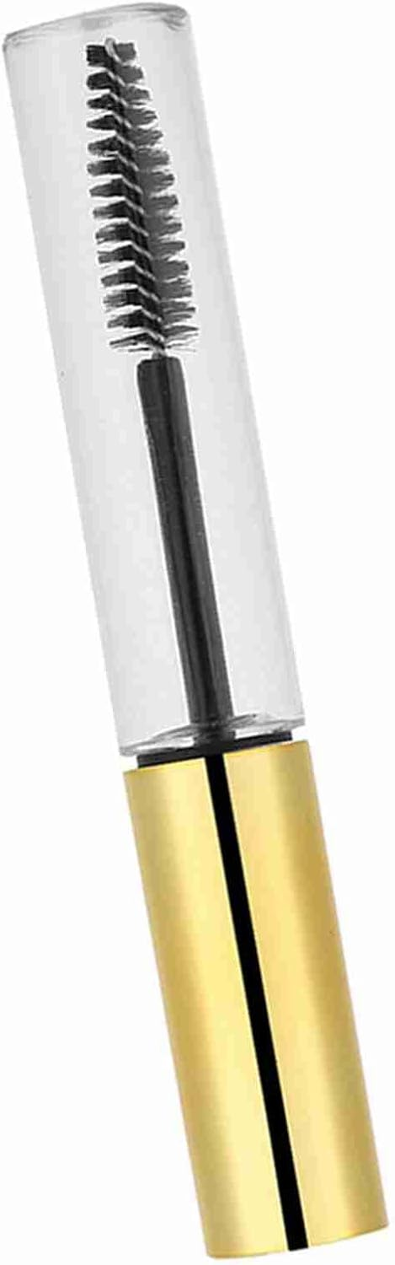 Xiuganpo 10Ml Empty Mascara Tube Durable Eyelash Wand Container for Makeup Artist Eco-Friendly Material (10Ml Bright Gold Cap)