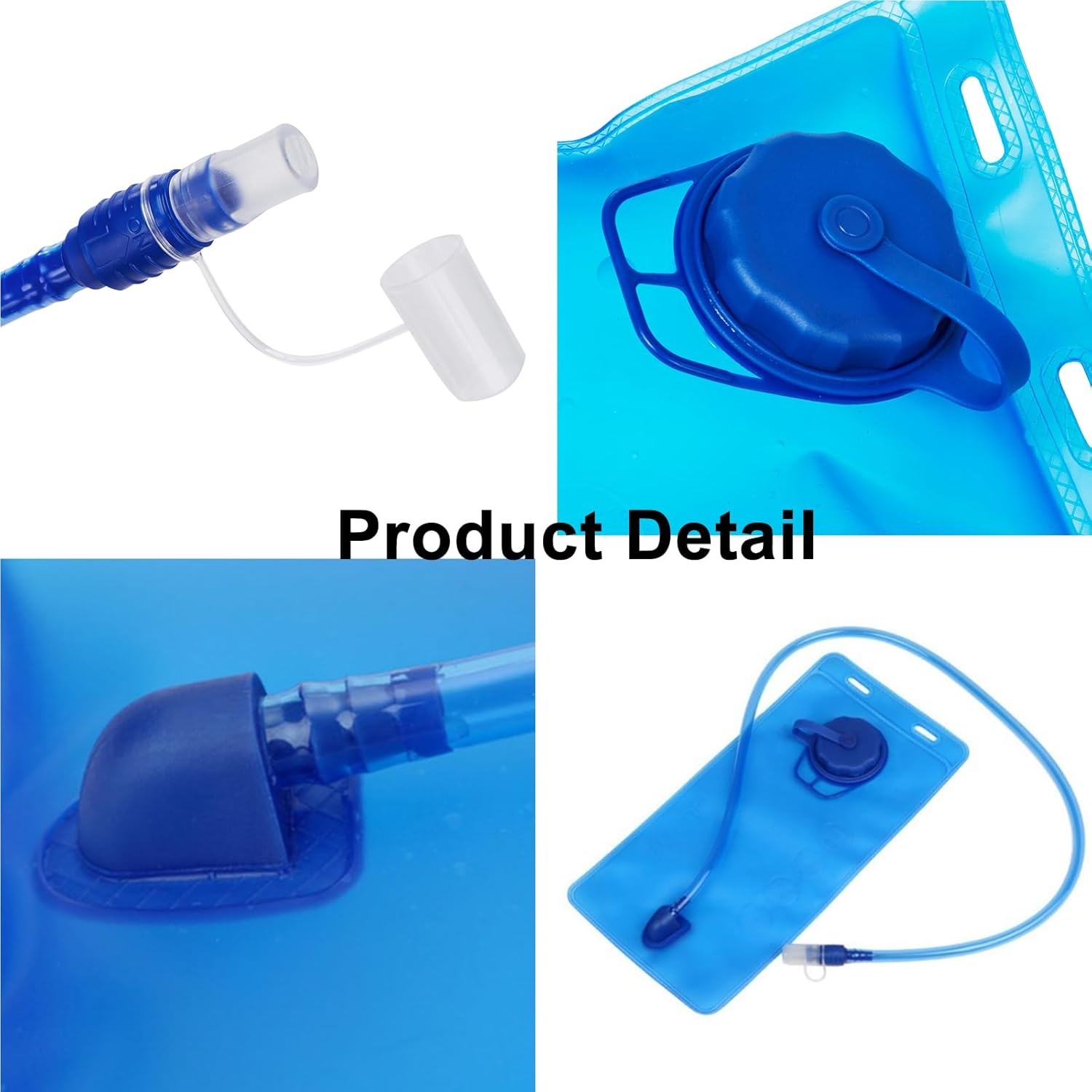 Krtopo Hydration Bladder 2L BPA Free - Leak-Proof Water Bladder with TPE Transparent Bite Valve, Lightweight Foldable Water Bag for Running Cycling Hiking Camping, Military Backpack Reservoir​ image number 3