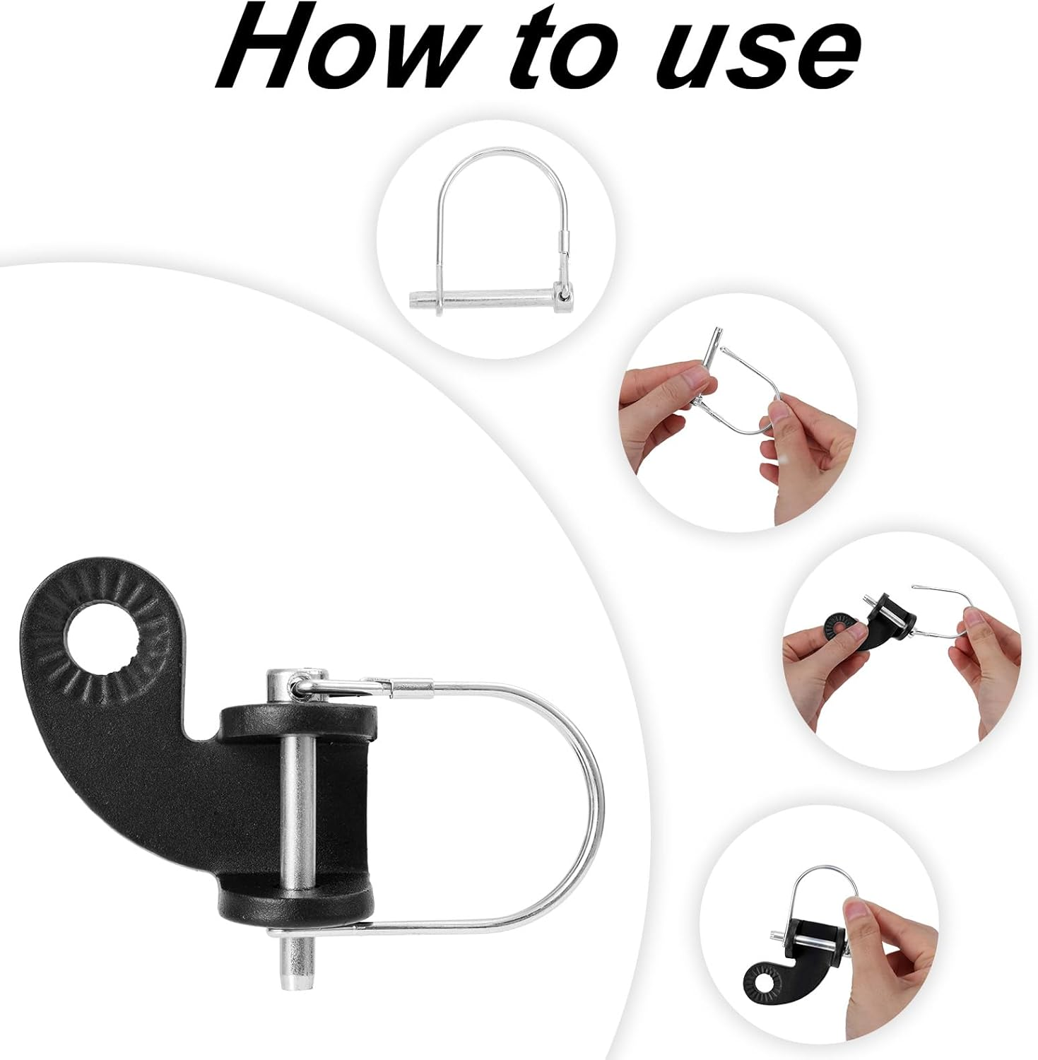 Bike Trailer Hitch Coupler Adapter, Steel Bicycle Trailer Attachment Compatible with Burley Bee & Older Models, Fits Disc Brake Connector for Kids Pets Dogs Cargo image number 2