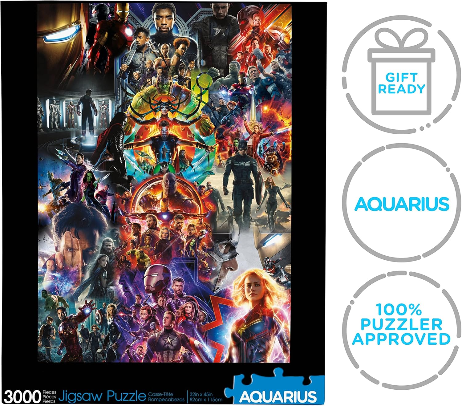 Aquarius Marvel Avengers Collage (3000 Piece Jigsaw Puzzle) - Glare Free - Precision Fit - Officially Licensed Marvel Merchandise & Collectibles - 32 X 45 Inches image number 2