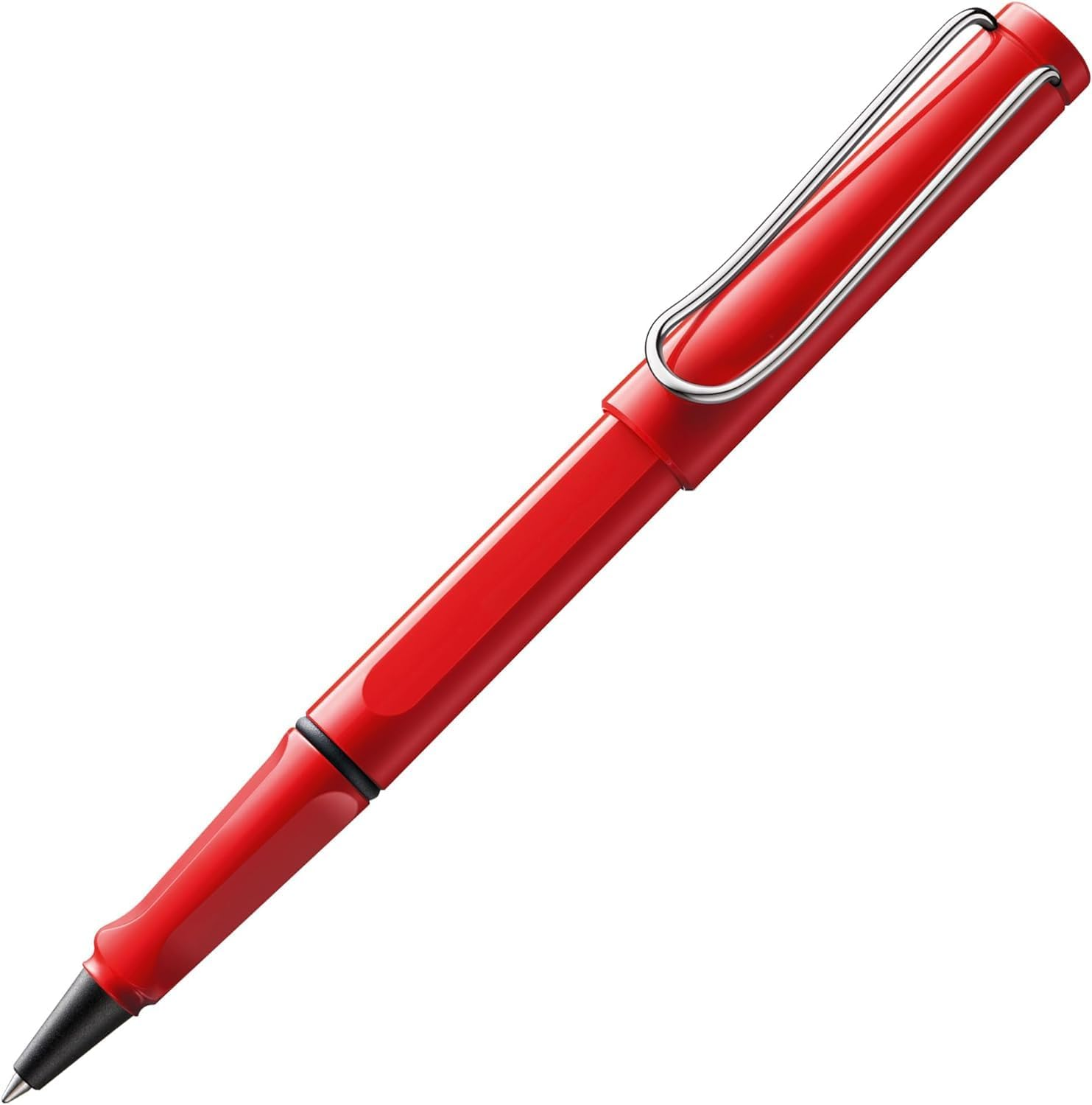 LAMY Safari Red - Rollerball Pen with Ergonomic Grip & Line Width M - for Pleasant Long Writing - Made of Robust ASA Plastic - Including Rollerball Refill LAMY M 63 in Black image number 6
