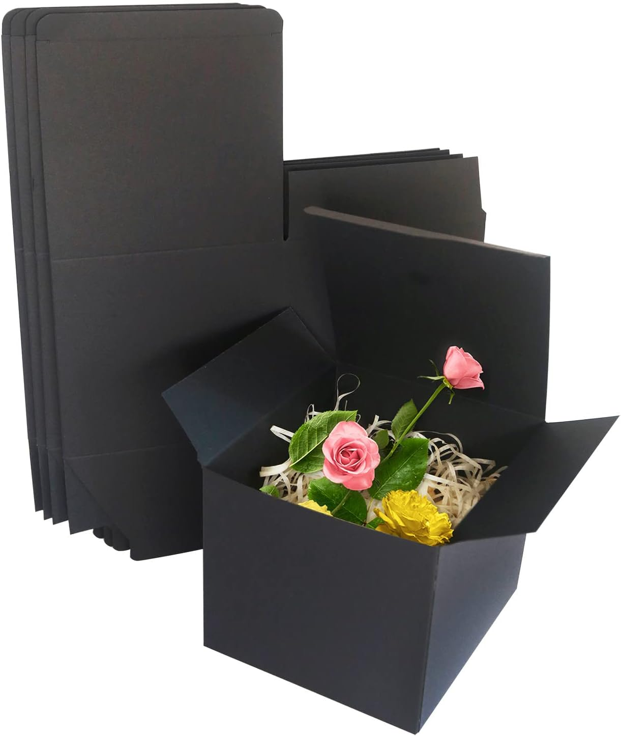 Black Kraft Gift Boxes, 130X130X130Mm Small Empty Gift Boxes with Lids for Presents, Sweet Favour Boxes for Parties, Weddings or Birthday(Pack of 10) image number 3