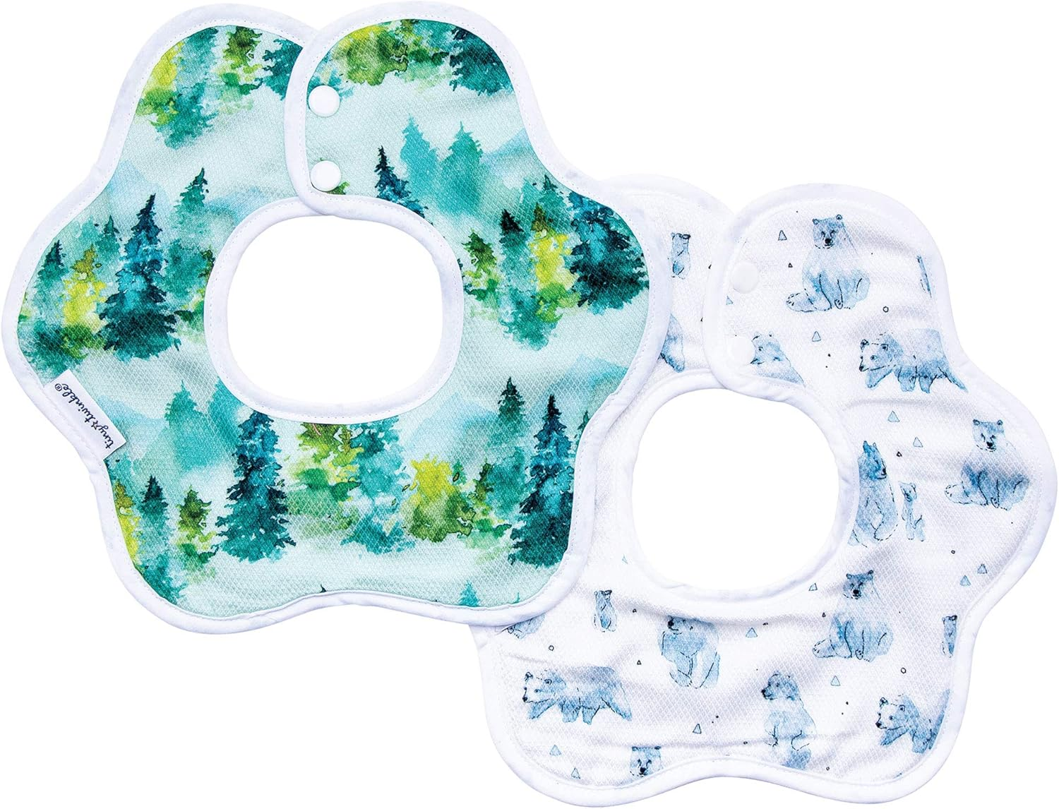 Tiny Twinkle Roundabout Drool Bibs Multi-Pack - 360 Rotating Waterproof and Absorbent Teething Baby Bibs&hellip; - Blush image number 6