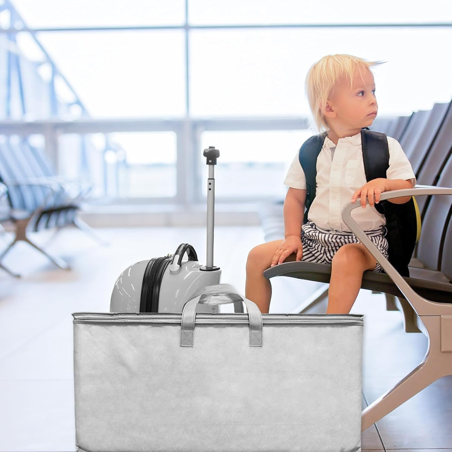 Folding Baby Cot Mattress 96 X 66 X 6Cm, Portable Travel Cot Mattress, Breathable Soft Plush Memory Foam Includes Carry Bag Removable Washable Cover, Perfect for Home, Travel, and Camping image number 4