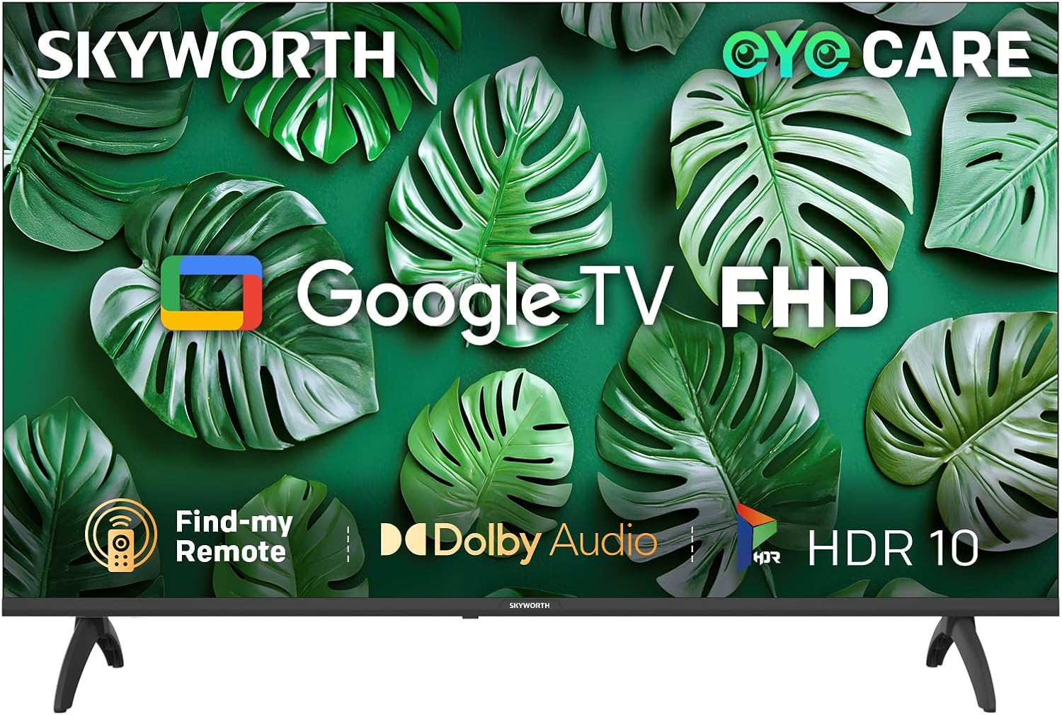 SKYWORTH 40" E5500H Eyecare Smart Google TV, 1080P FHD, HDR10 HLG, Find-My Remote, AI Picture Processing, Dolby Audio, Screen Casting, Bezel Less Design, Voice Control image number 1