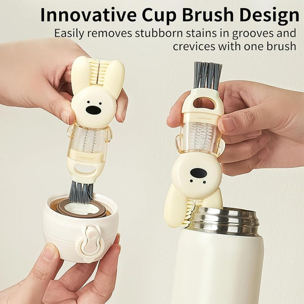 DWYYWSM 3 PCS Bottle Brush Upgrade 4 in 1 Cup Lid Gap Cleaning Brush Set, Multifunctional Insulation Bottle Cleaning Tools image number 6