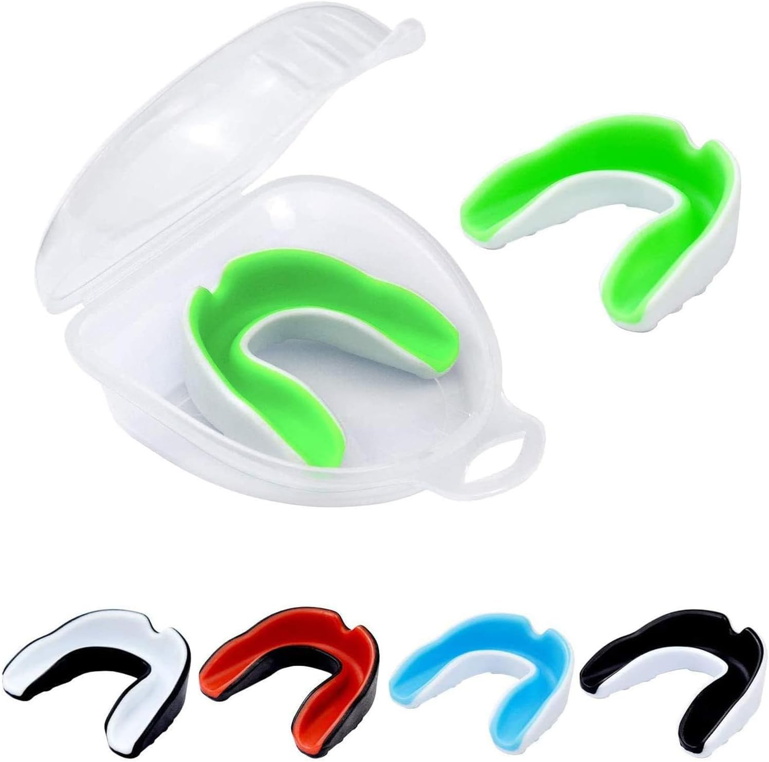 JZS 5 Pack Kids Youth Mouth Guard for Sports Boys Girls Mouth Guard with Case Child Teen Sports Mouthguard for Football Lacrosse Basketball Boxing Soccer Taekwondo MMA Karate image number 3