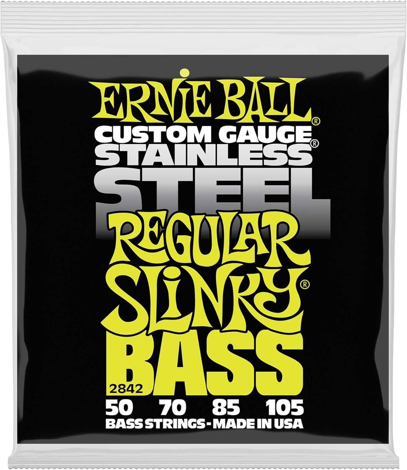 Ernie Ball Regular Slinky Stainless Steel Electric Bass Strings - 50-105 Gauge image number 3