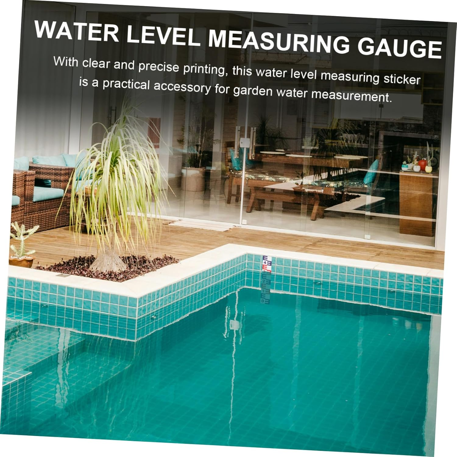 DECHOUS Water Level Indicator for Pool Water Level Gauge Sticker Self-Adhesive Decal for Pool image number 2