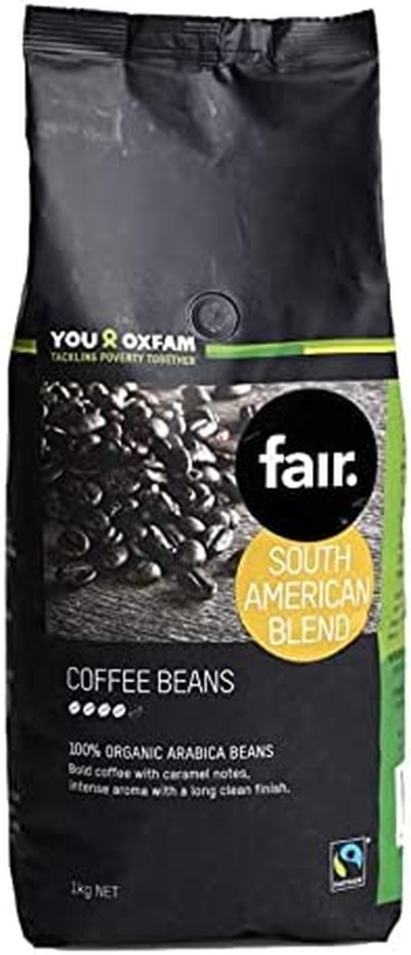 Oxfam Fair Coffee Beans Fairtrade Organic South American Blend 1Kg image number 2