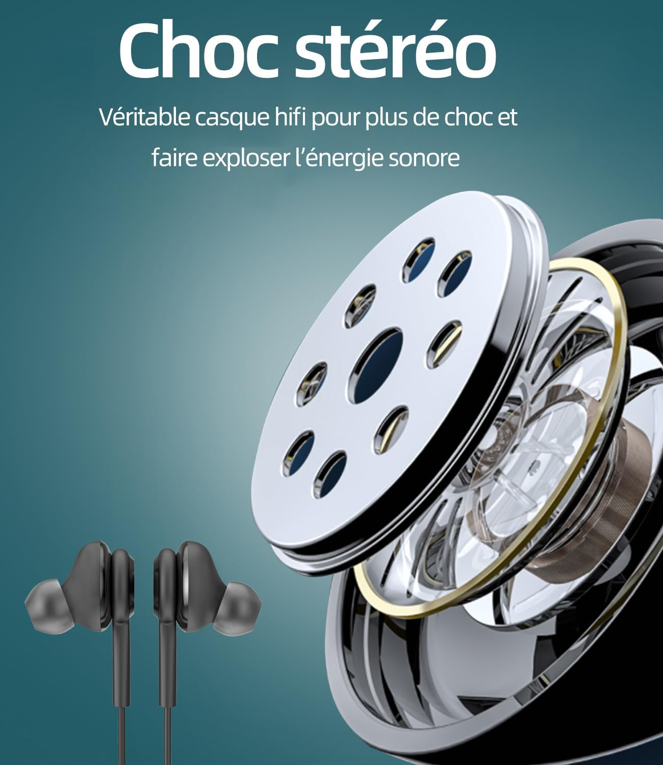 Earphones Wired 3.5Mm Jack Gamer 2 Pack Compatible with Xiaomi Samsung Intra Earbuds Wired Audio Sports Handsfree image number 3