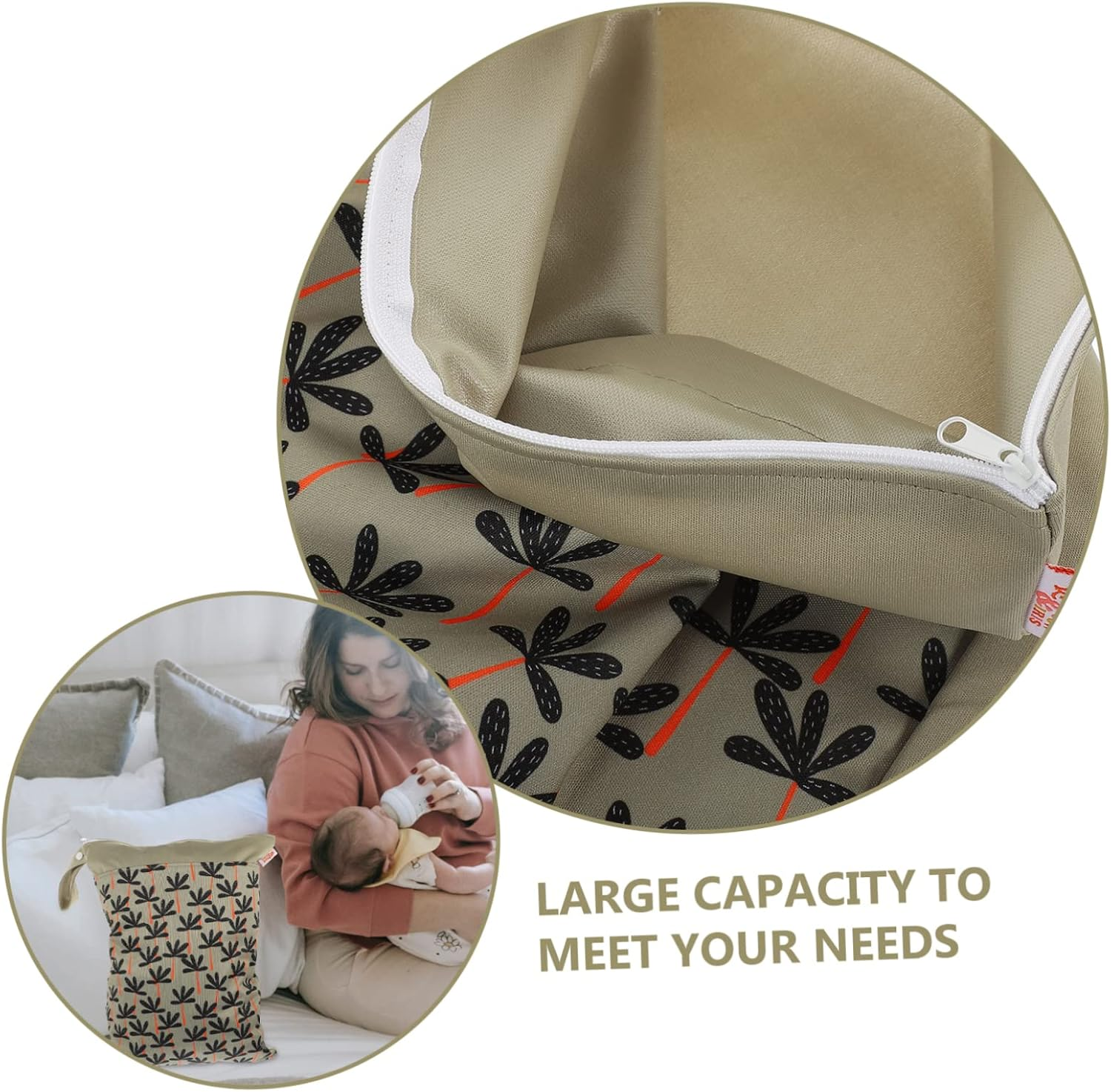 Ibasenice Diaper Storage Pouches Multipurpose Bag Travel Napkin Storage Bag for Diapers Organizing