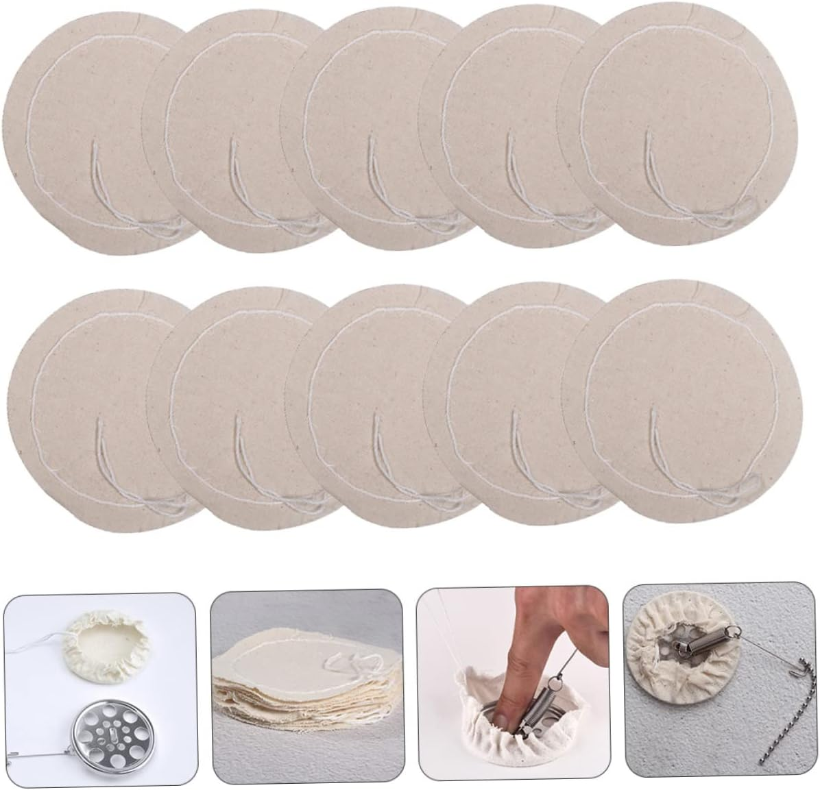 SHOWERORO 20Pcs Espresso Filter Cloth Replacement Cotton Filter Papers for Coffee Pot and Cup image number 2