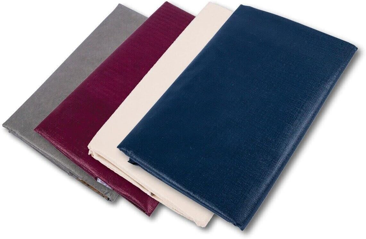 Table Cloth Home Master Flannel Waterproof Plain Colour 130 X 225Cm off White