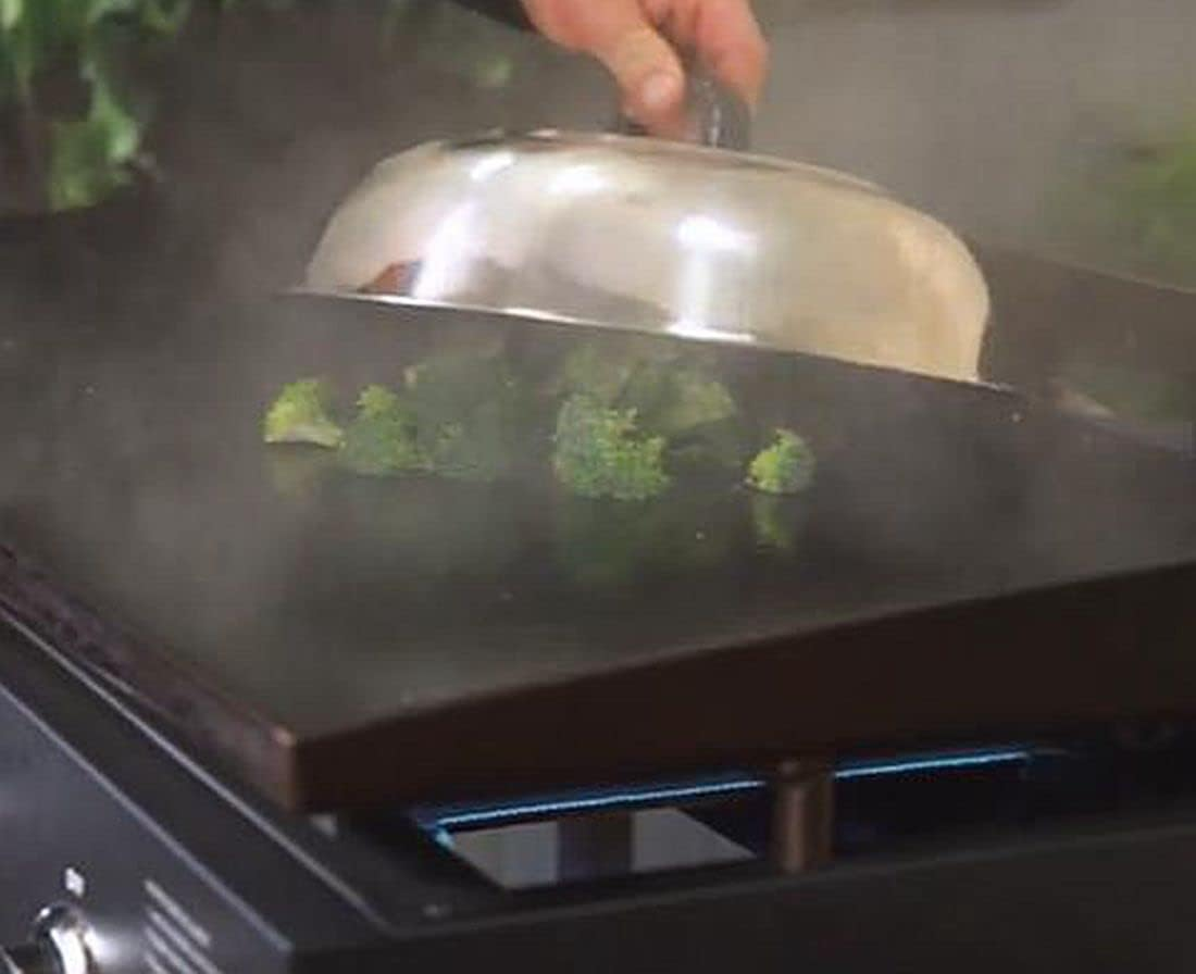 3 Sets BBQ Accessories 12 Inch round Stainless Steel Basting Cover Wok Lids- Cheese Melting Dome and Steaming Cover, Best Fits for Blackstone Camp Chef Flat Top Griddle Grill Cooking Indoor or Outdoor image number 1