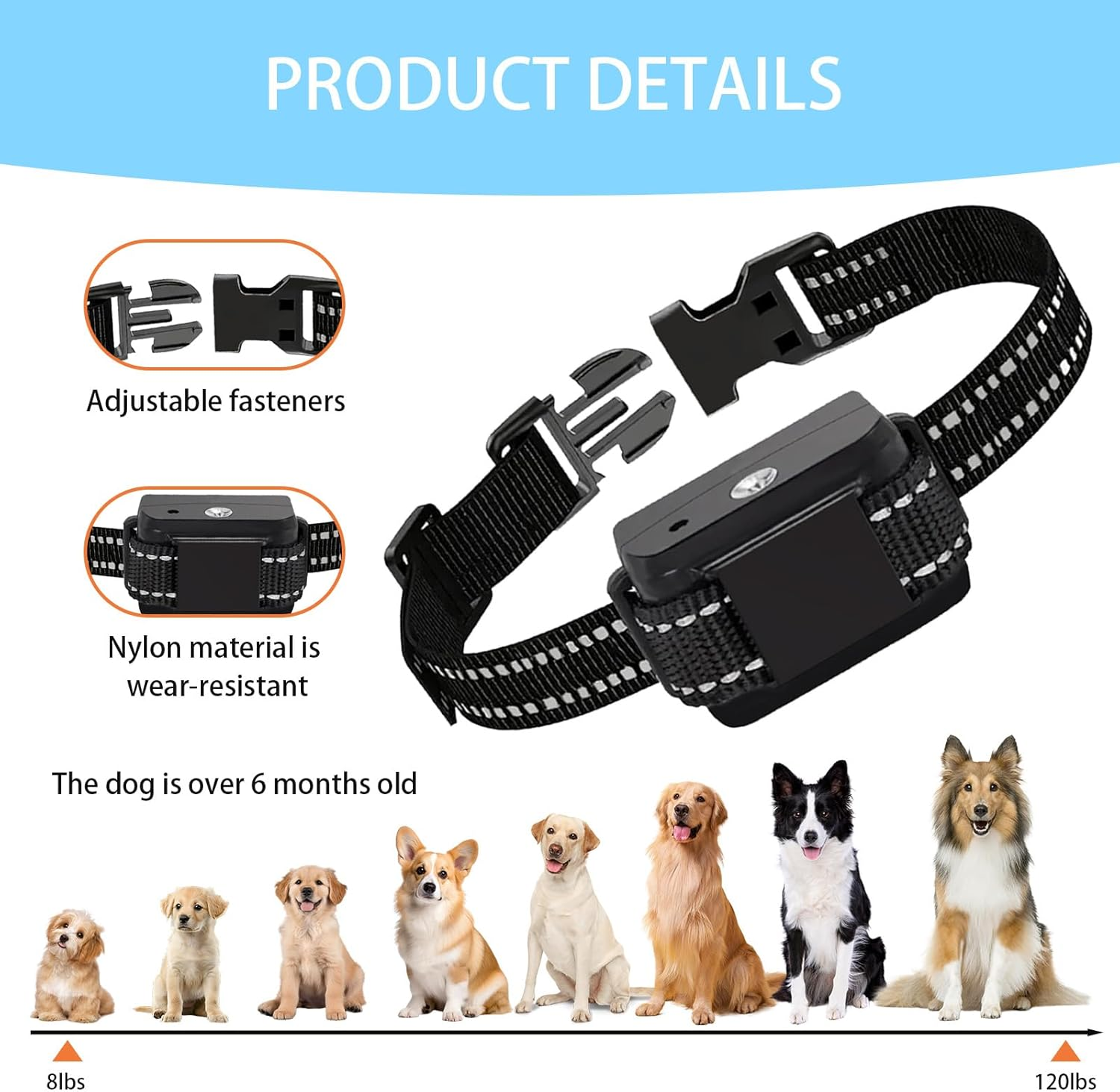 Anti Bark Collar,Citronella Dog Collar with 2 Straps,No Shock Humane Water Spray Dog Collar,Rechargeable Dog Training Collar with 2 Adjustable Spray & Sensitivity Level for Small Medium Large Dogs