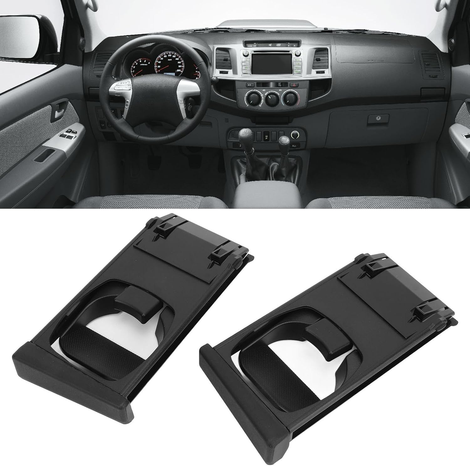 Yduupxe Premium Plastic Cupholder with Extra Storage Space Sturdy Construction for Hilux Vigo 2005-2015 OE Number 25042561 TGK707 Built to Standard image number 6