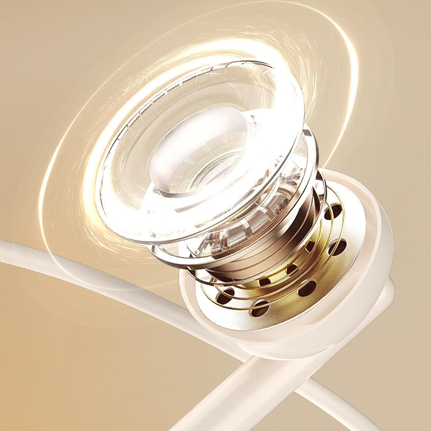 In-Ear Headphones with Built-In Mic & Cord Control, High-Fidelity Sound for Sports, Commuting, Office Use - Usb-C/3.5Mm Wired - Skin Color-3.5Mm image number 5