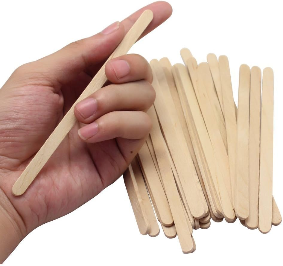 Selftek 100Pcs Wooden Wax Applicator Spatulas Sticks Hair Removal Stick image number 1