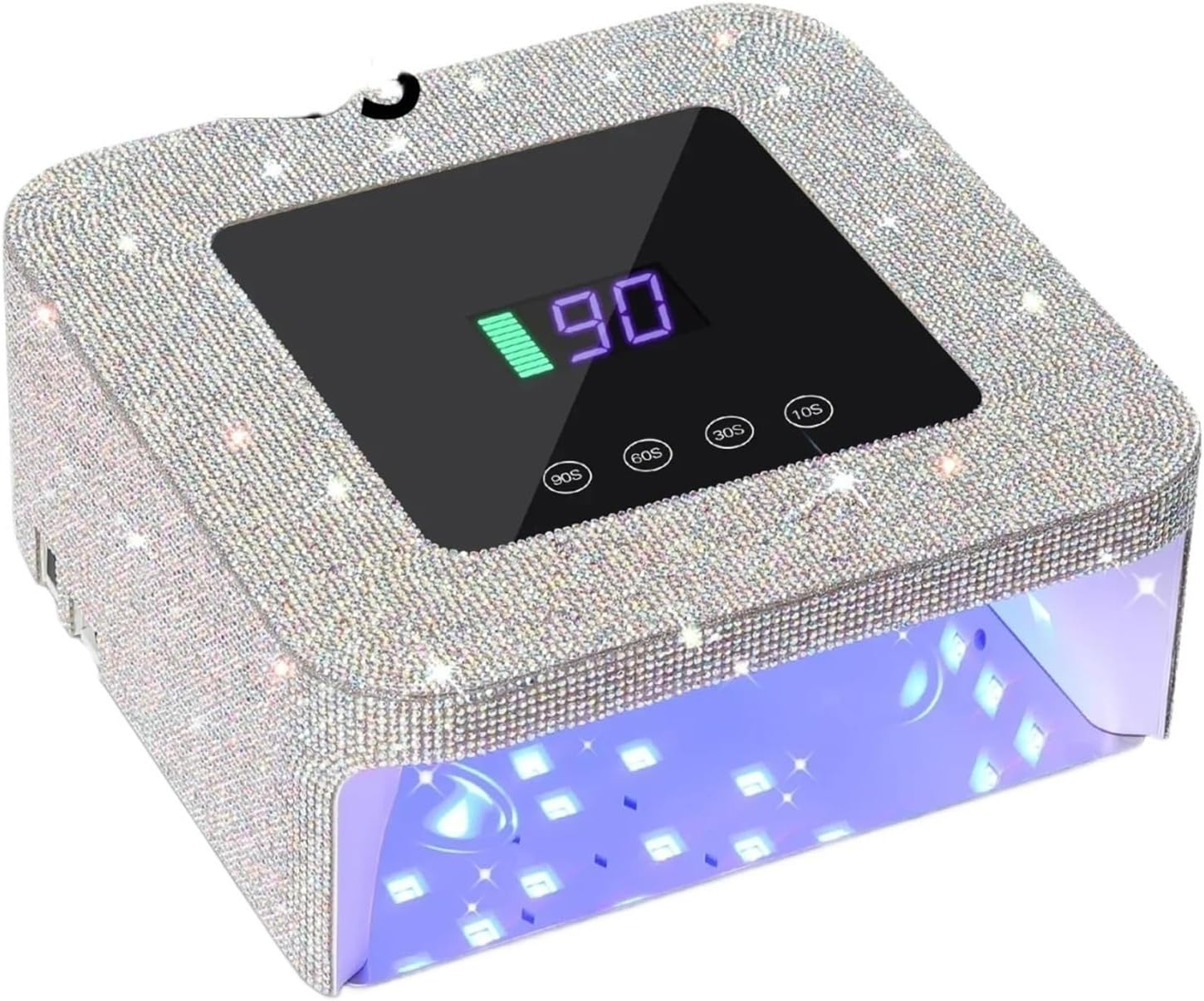 Dianabeauty UV LED Nail Lamp Rechargeable 33 Leds Dryer Touch Screen 4 Timers Art Manicure Cabin for Nails(H15 with Diamond)