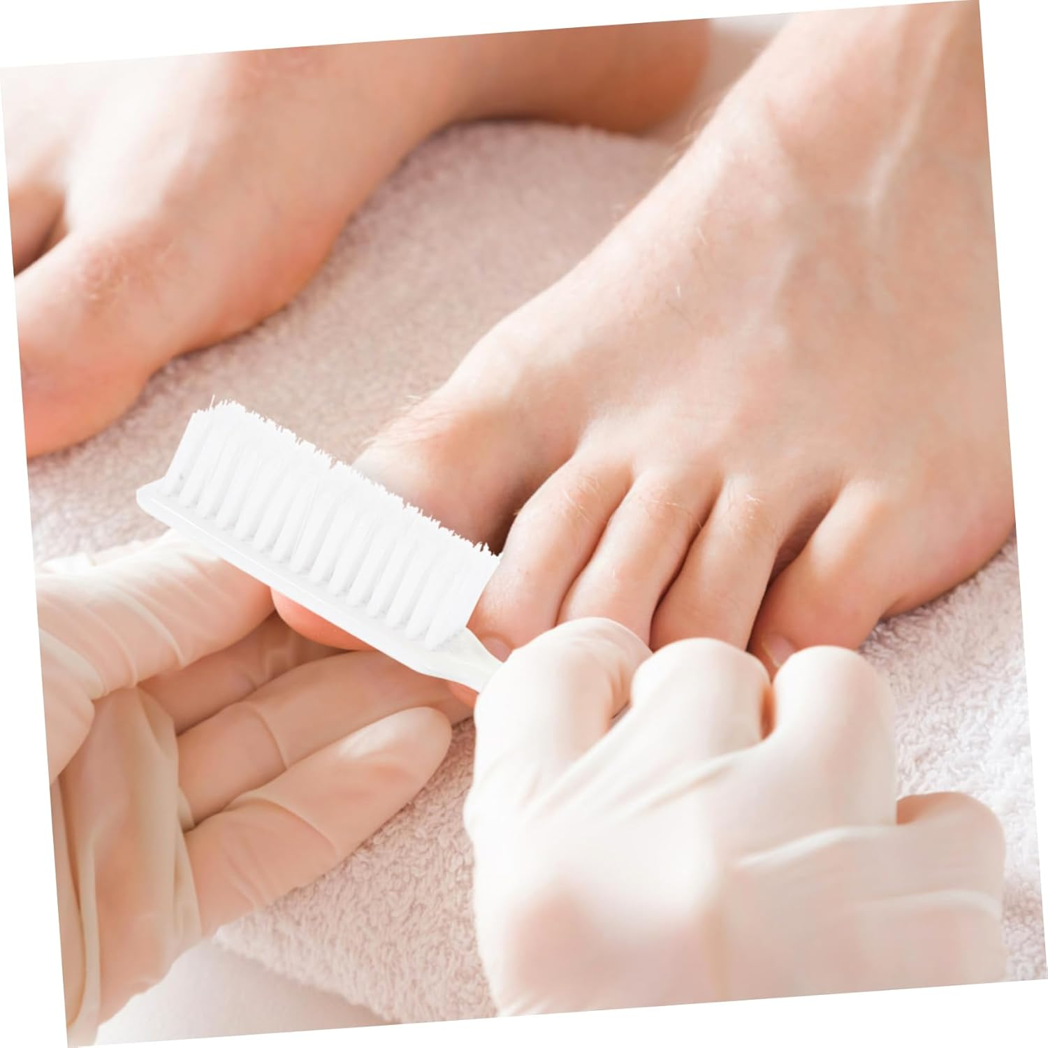 Beaupretty 4Pcs Nail Brush Long Handle Nail Brush Soft Bristles Cleaning Portable for Home Salon Use