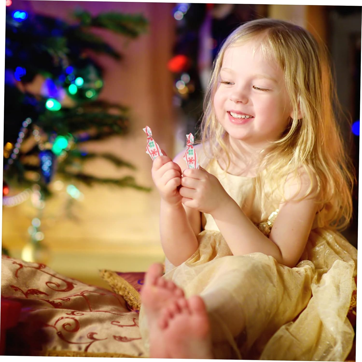 Christmas Nougat Candy Wrappers Sheets of Sweet Wrapping Paper for Christmas Treats image number 6