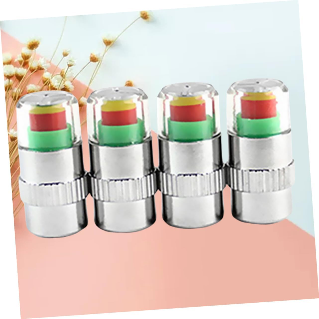 ULTECHNOVO 12Pcs Car Tyre Pressure Monitor Dust Cap Sensor Pressure Warning Caps for Vehicle Tire Monitoring System in Automotive Tyres Wheels