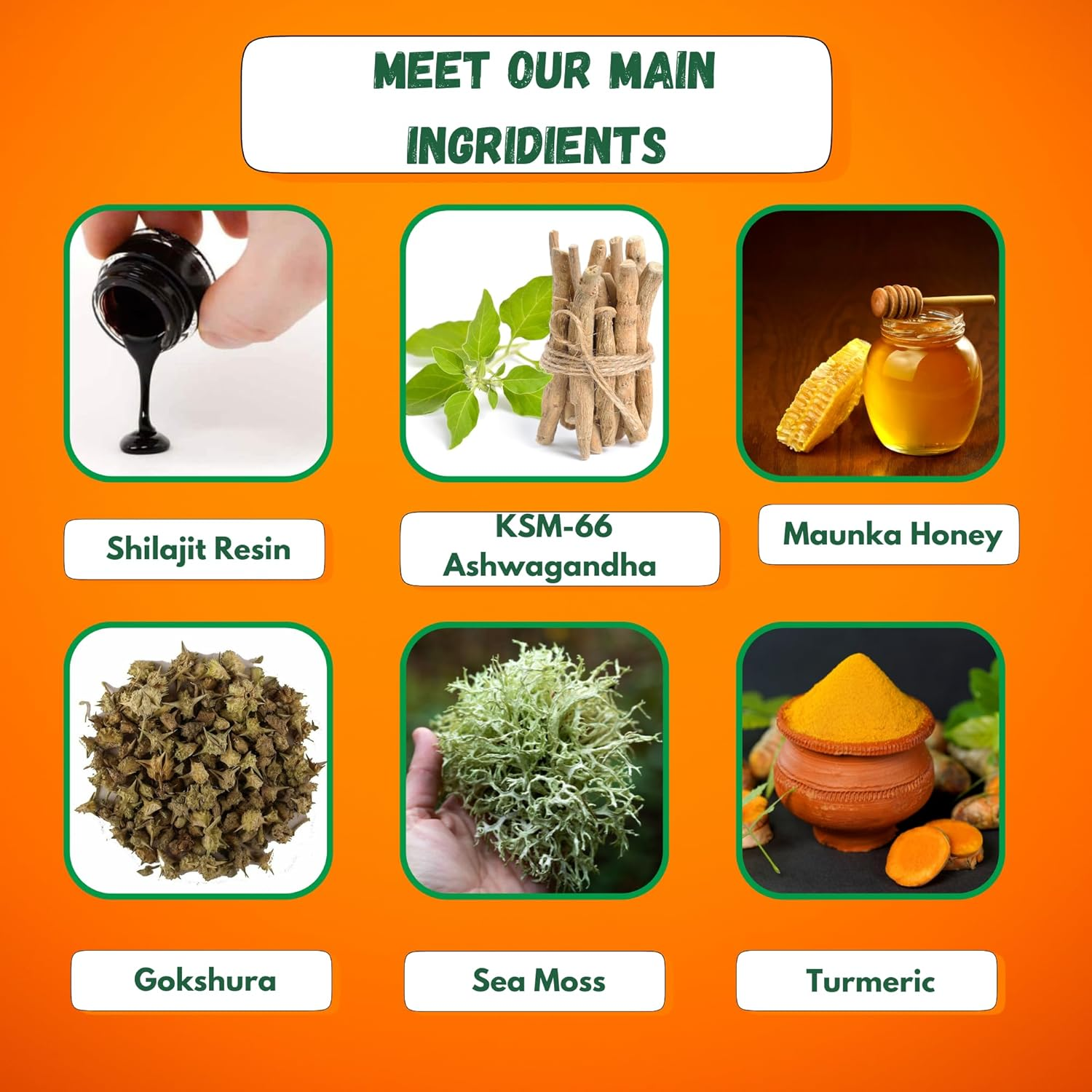 Pure Himalayan Shilajit Gummies Gold with Ashwagandha| Manuka Honey| Sea Moss| Black Seed Oil| Fulvic Acid & 85+ Trace Mineralsi Prenatal Vitamins for Men & Women image number 4