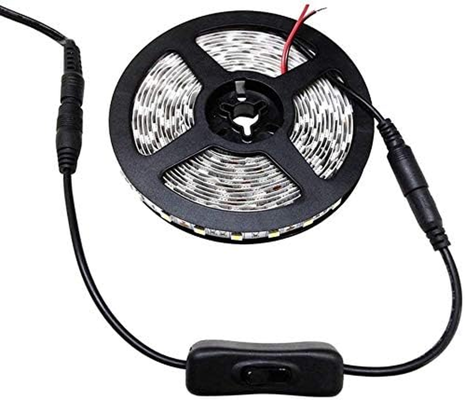 2Pcs LED Strip Light Inline On/Off Switch Cable DC Jack (5.5X2.1Mm) Male to Female Connector, 12V Inline Rocker Switch DC Power Adapter Connector image number 1