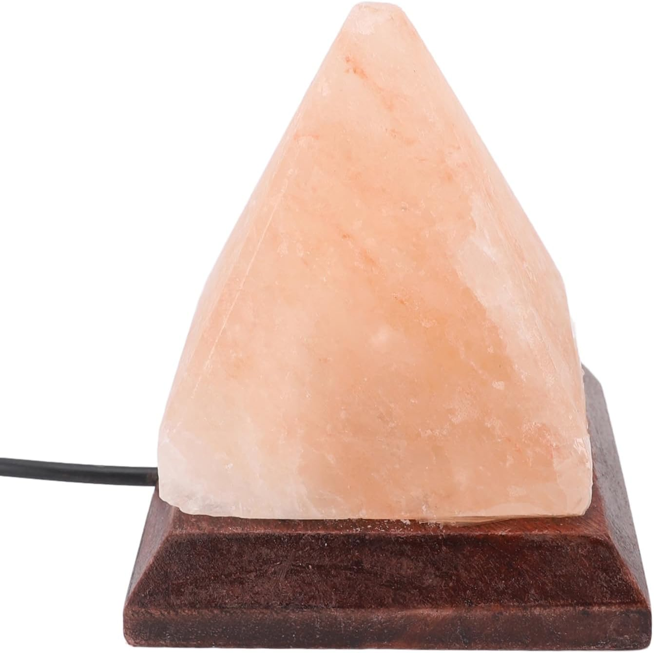 Jiawu USB Himalayan Mini Tear Drop Salt Lamp, 7 Color Changing LED Bulb, Hand Crafted Crystal Rock Salt Night Light for Home Decor, Desk, and Gift, Premium Quality Wood Base and USB Cable image number 2