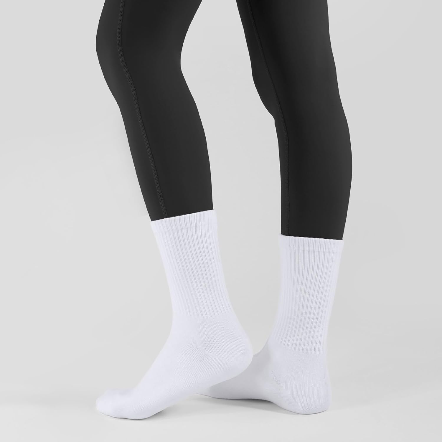 CLOSEMATE Womens Calf Crew Socks Comfortable Soft Cotton and Lightweight 5 Pairs image number 5