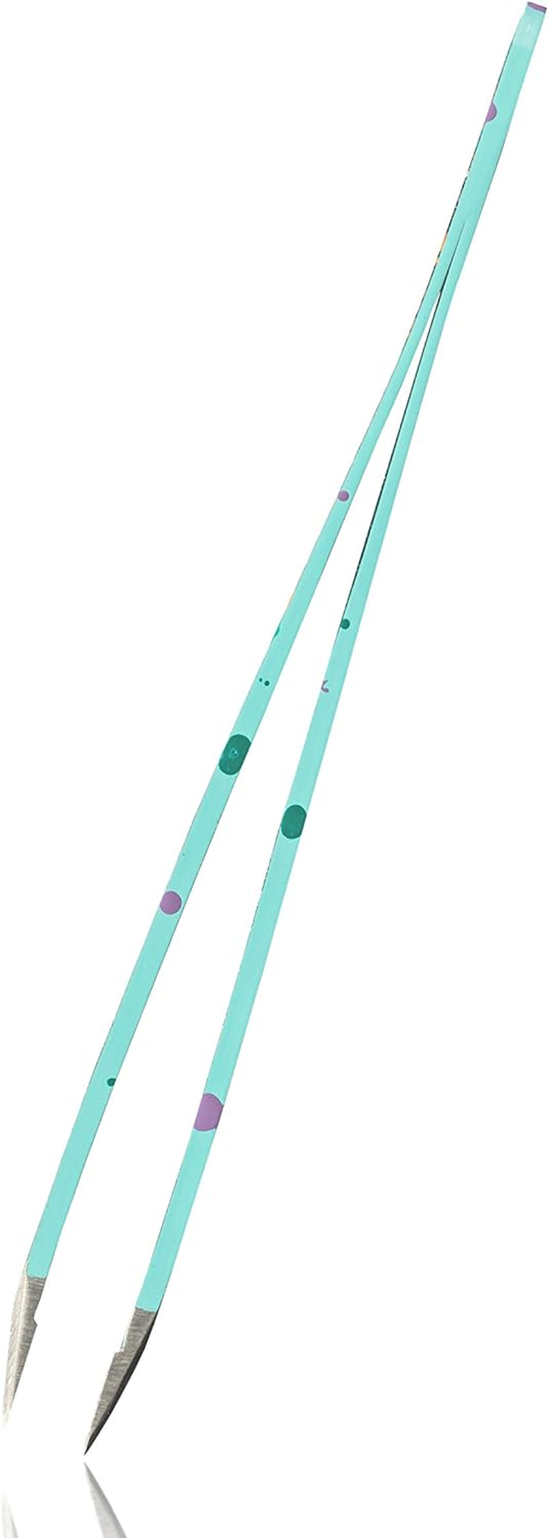 Rubis Action Painting Tweezers - Slanted, Fine and Pointed - Eyebrow Tweezers - Slanted Tip for Hair Removal - Professional Tweezers - Light Blue image number 1