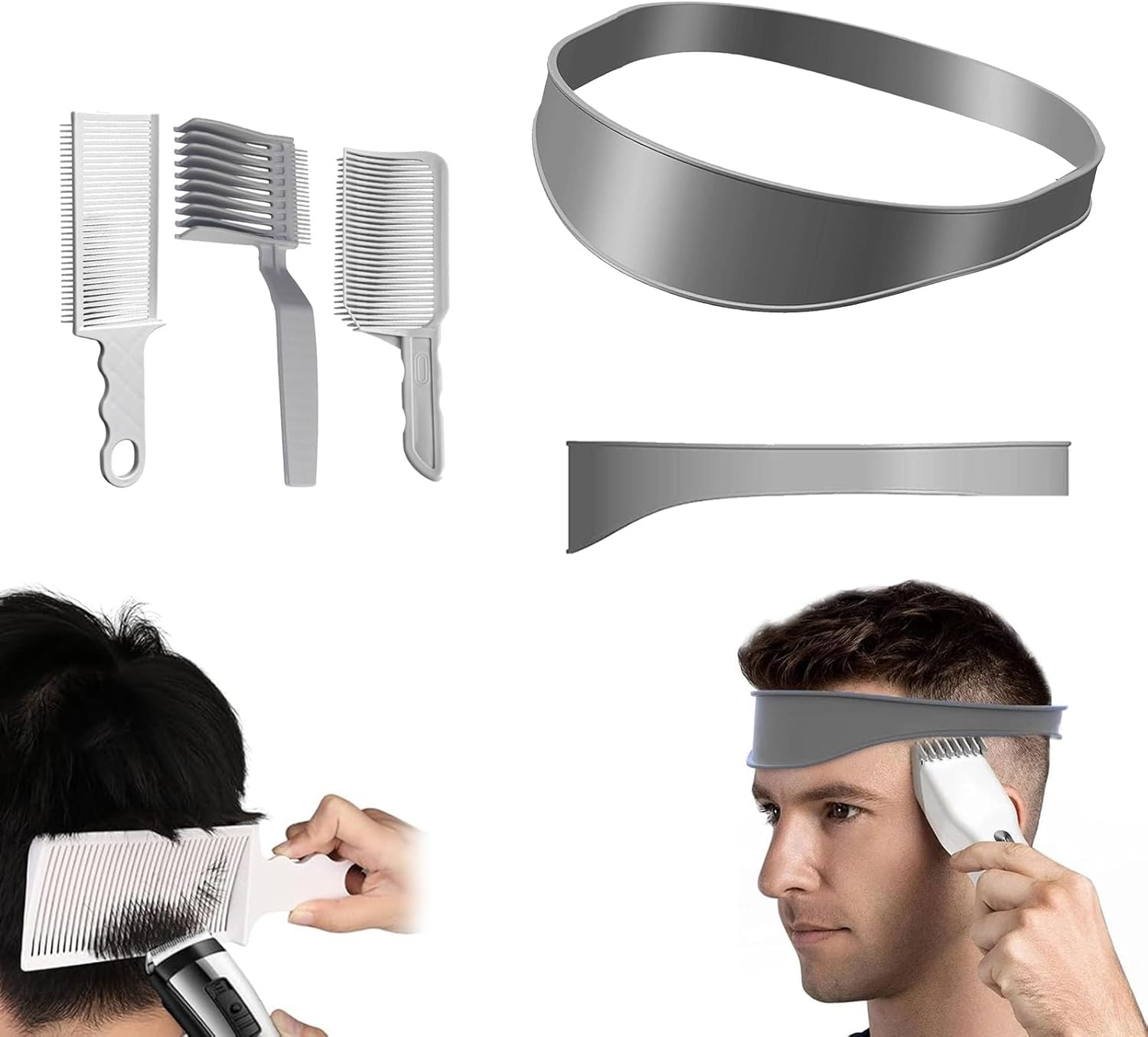 CHEUNGHAO 4 Pcs Professional Fade Combs Set - Heat-Resistant Barber Cutting Tools for Home or Salon Use, Ideal for Hair Styling and Precision Haircuts image number 4