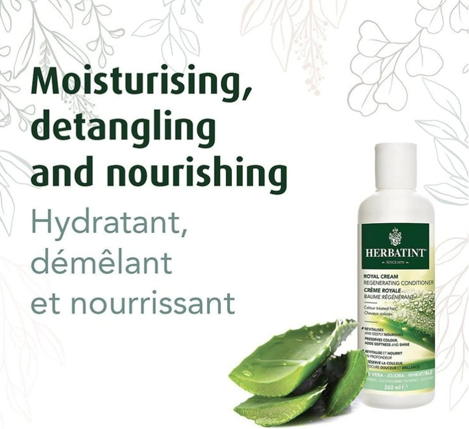 Herbatint Royal Cream Aloe Vera Intensive Conditioner image number 3