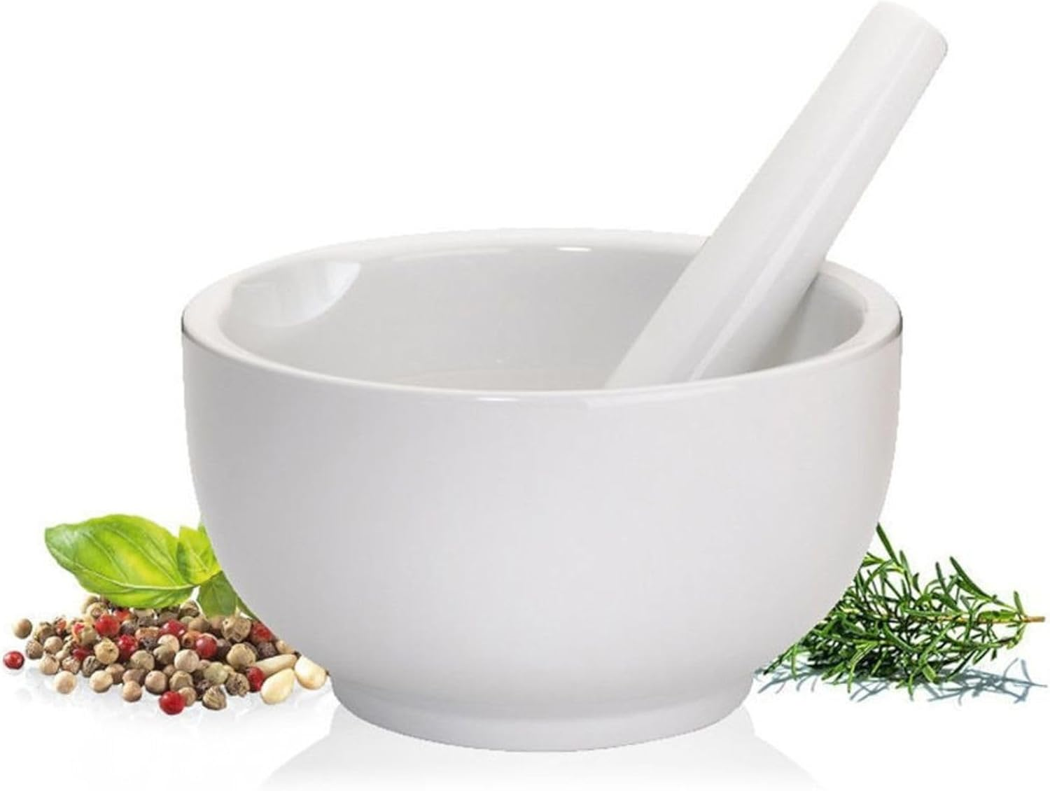 K&uuml;chenprofi Small Porcelain Mortar with Pestle, 7 Cm, Small Porcelain, Spice Mortar, Gourmet Mortar with Pestle, Chopper for Seeds, Spices, Nuts, Pepper or Herbs