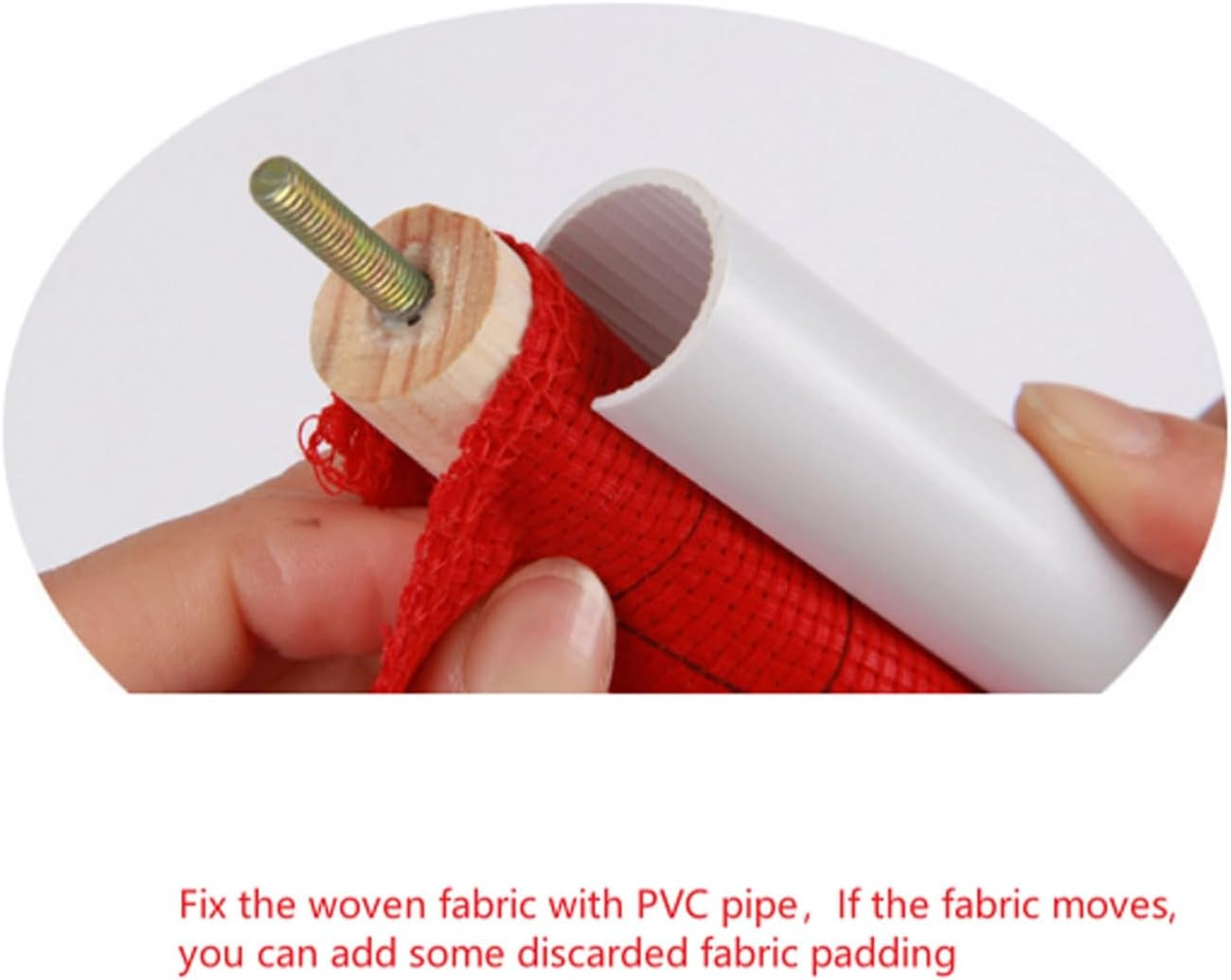 Round Stitch Frame Antique Wood Embroidery Stand Rack Height Sewing Craft Accessory image number 6