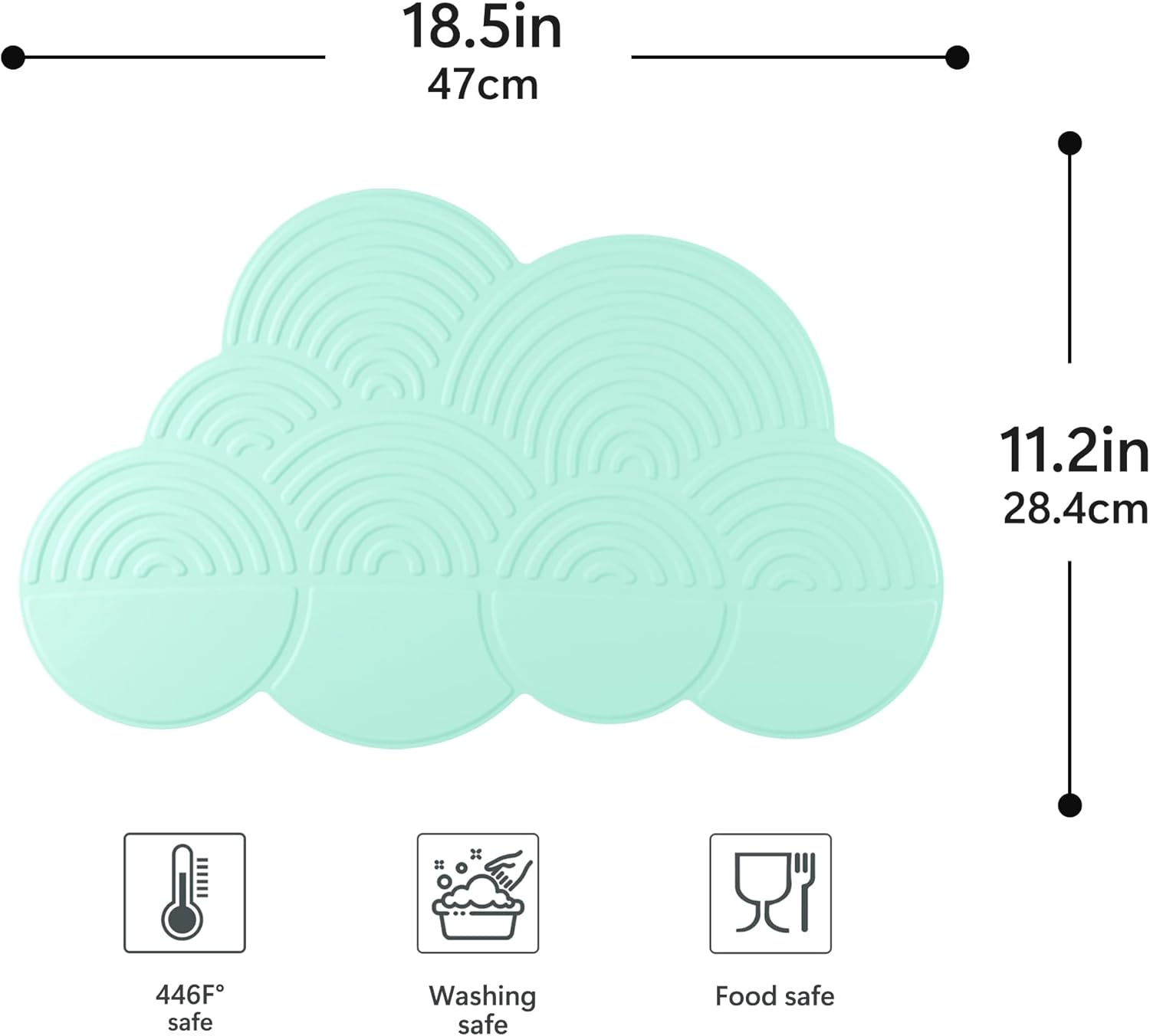 Li&Zhao Dish Drying Mats for Kitchen Counter - Dish Mat Drying Kitchen Mat Silicone Drying Mat Silicone Mats Dish Rack Mat Dish Drainer Mat image number 2