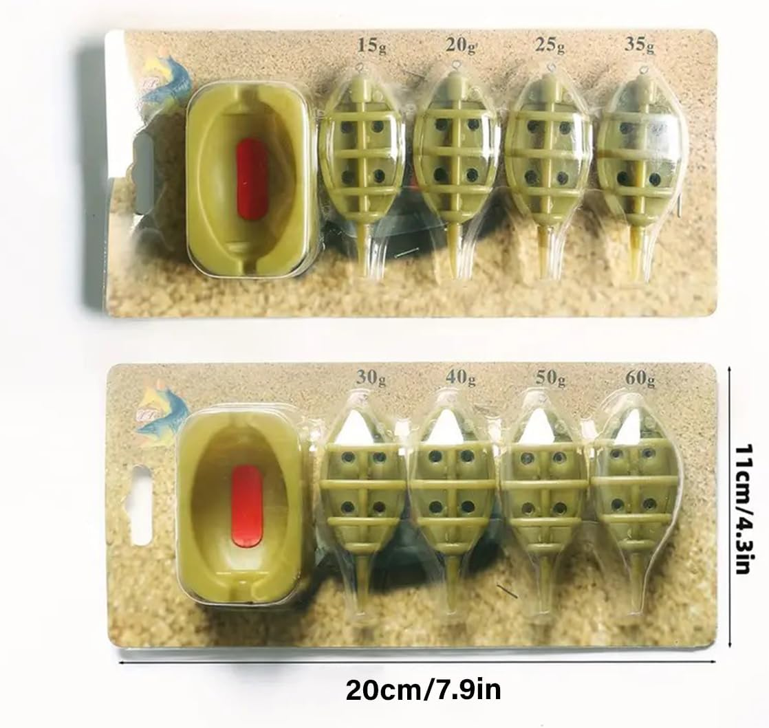 AIMALL Carp Fishing Method Feeder Set with Bait Mould &ndash; Plastic-Coated Nest Feeder for Accurate Baiting image number 2